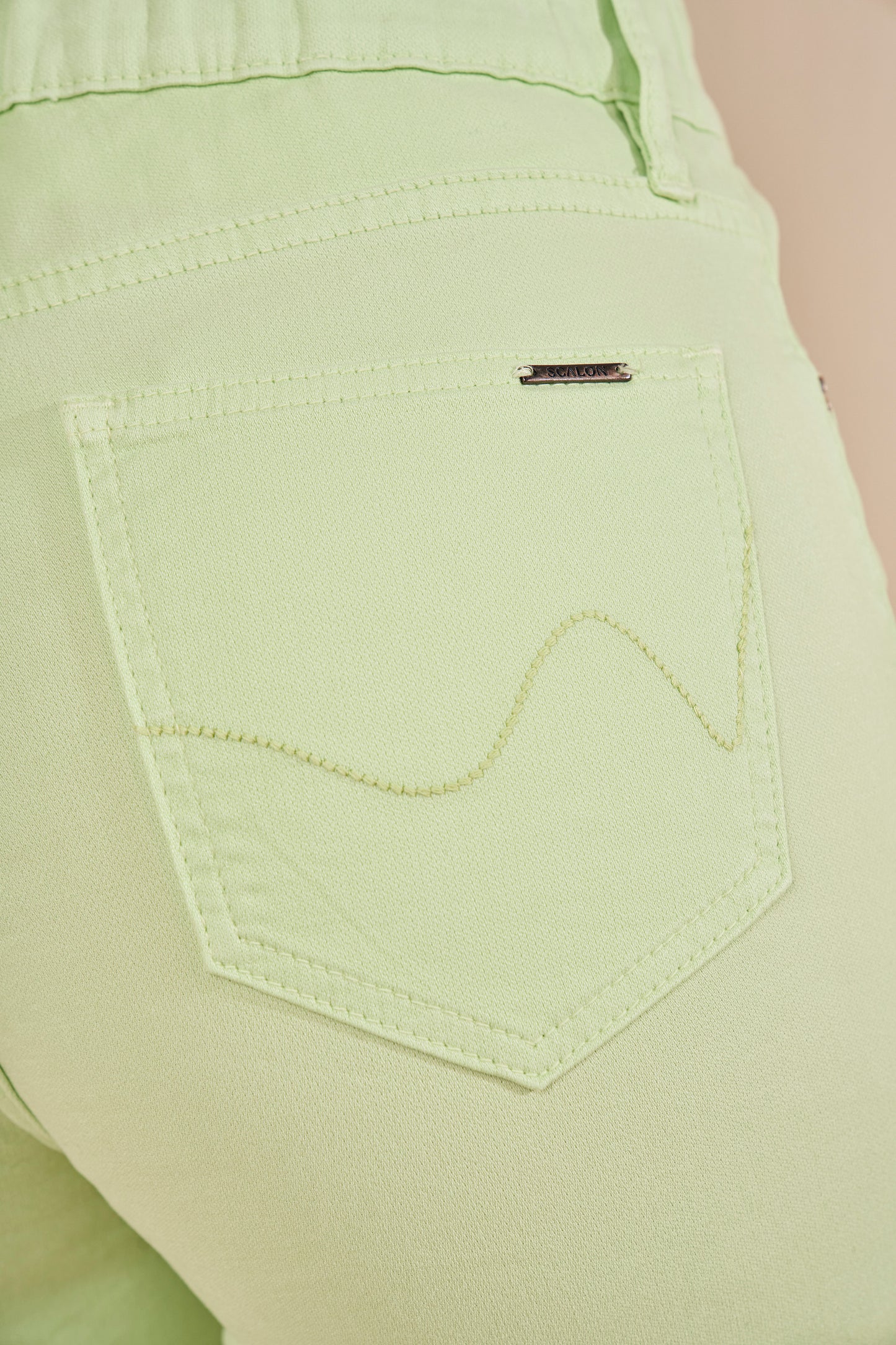 calça malha color skinny cintura intermediária com elástico