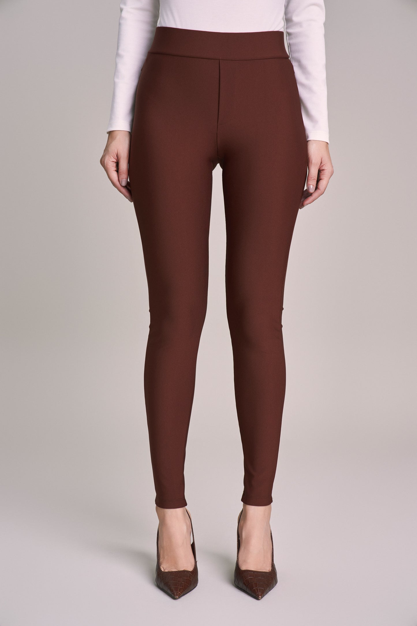 calça malha montaria cintura intermediária