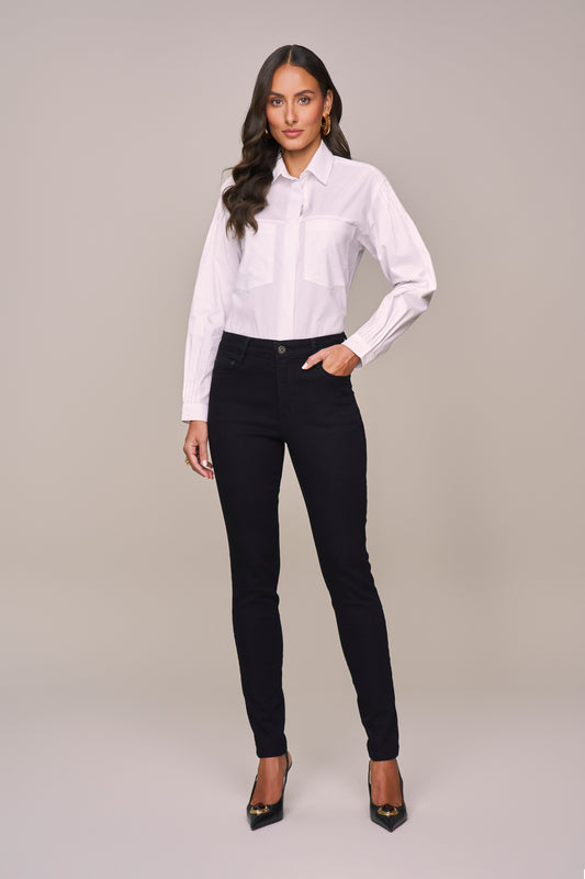 calça jeans black skinny cinturaintermediária tradicional