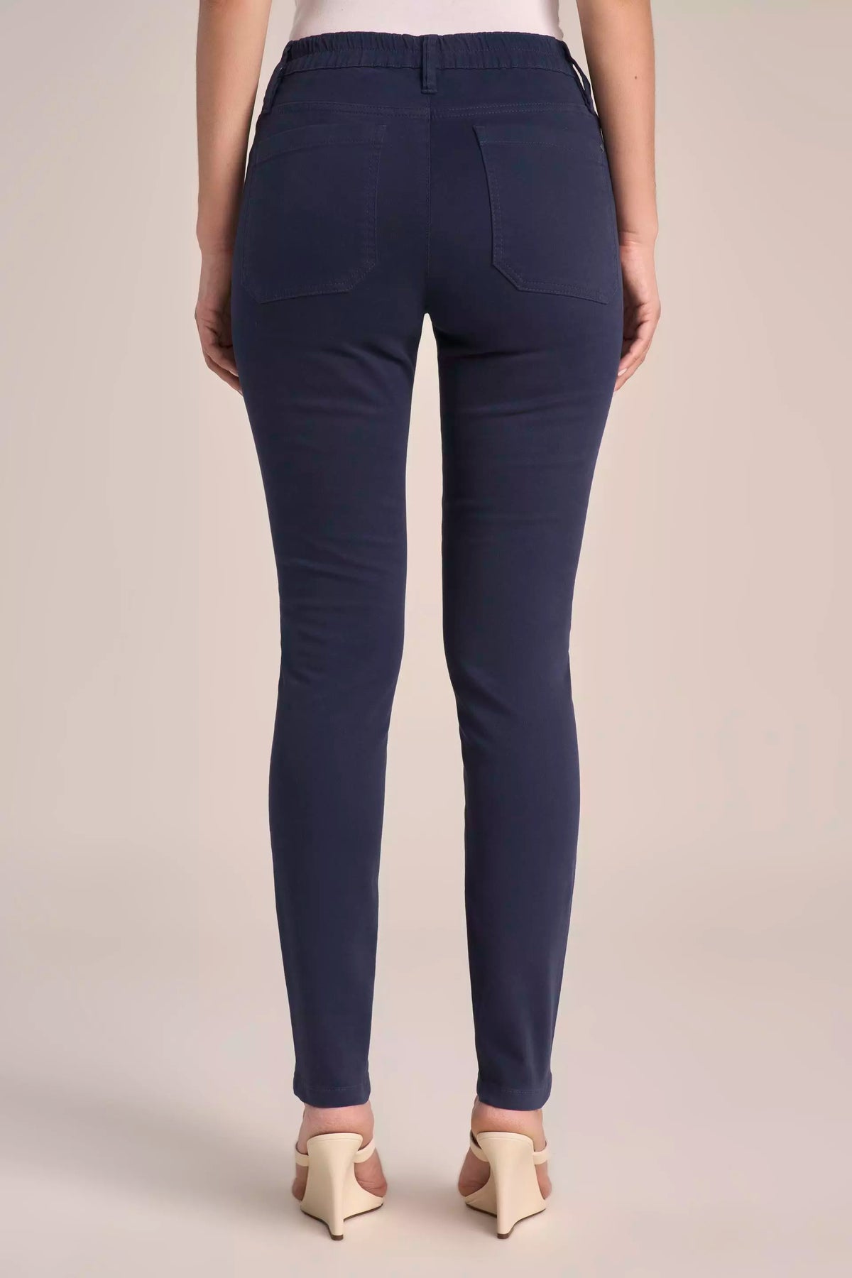 Calça Malha Color Skinny Cintura Intermediária Cós de Elástico