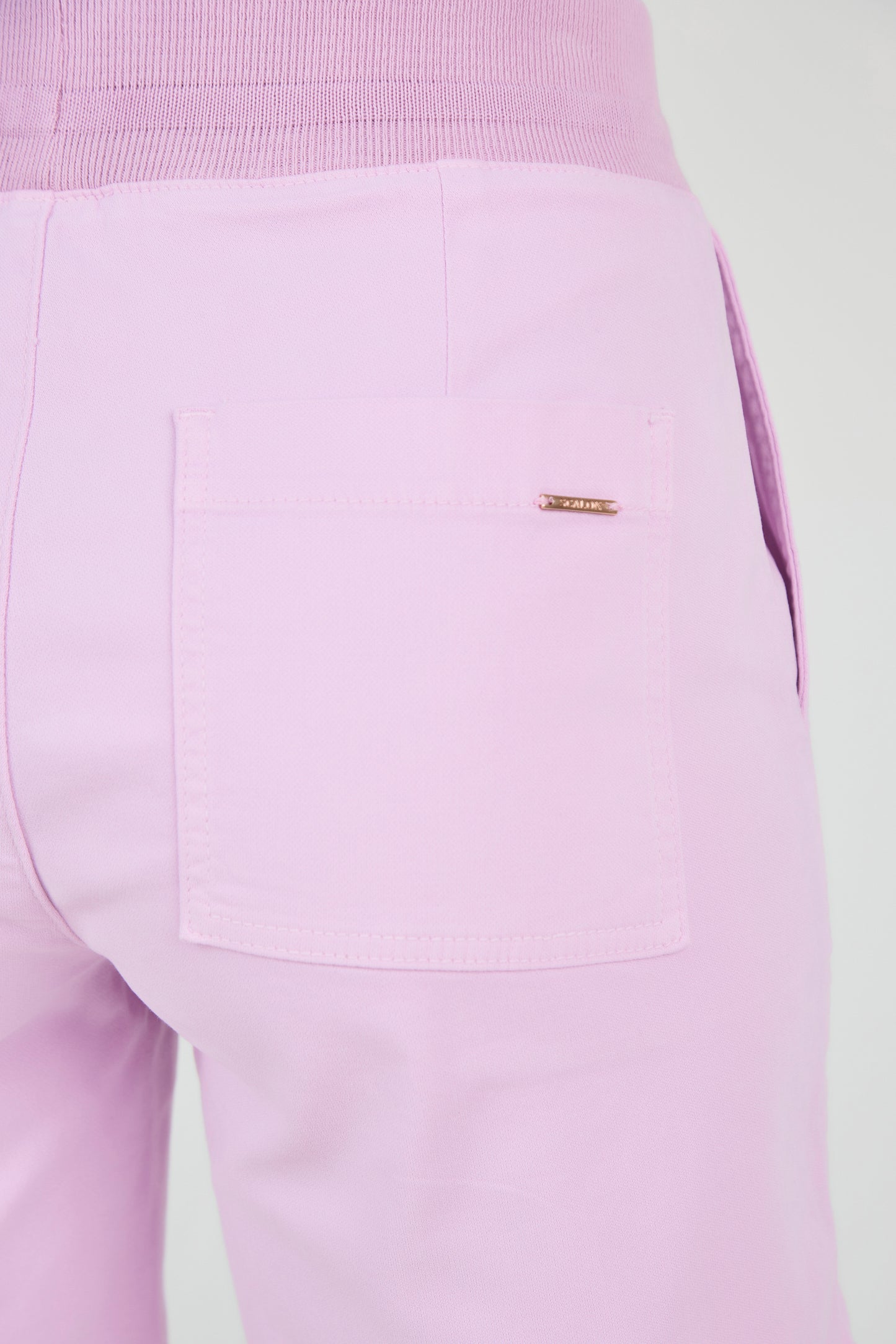 bermuda malha color midi comfort cintura intermediária cós tricot