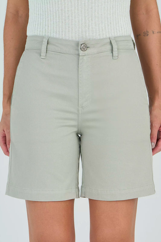 bermuda sarja color midi cintura intermediária alfaiataria