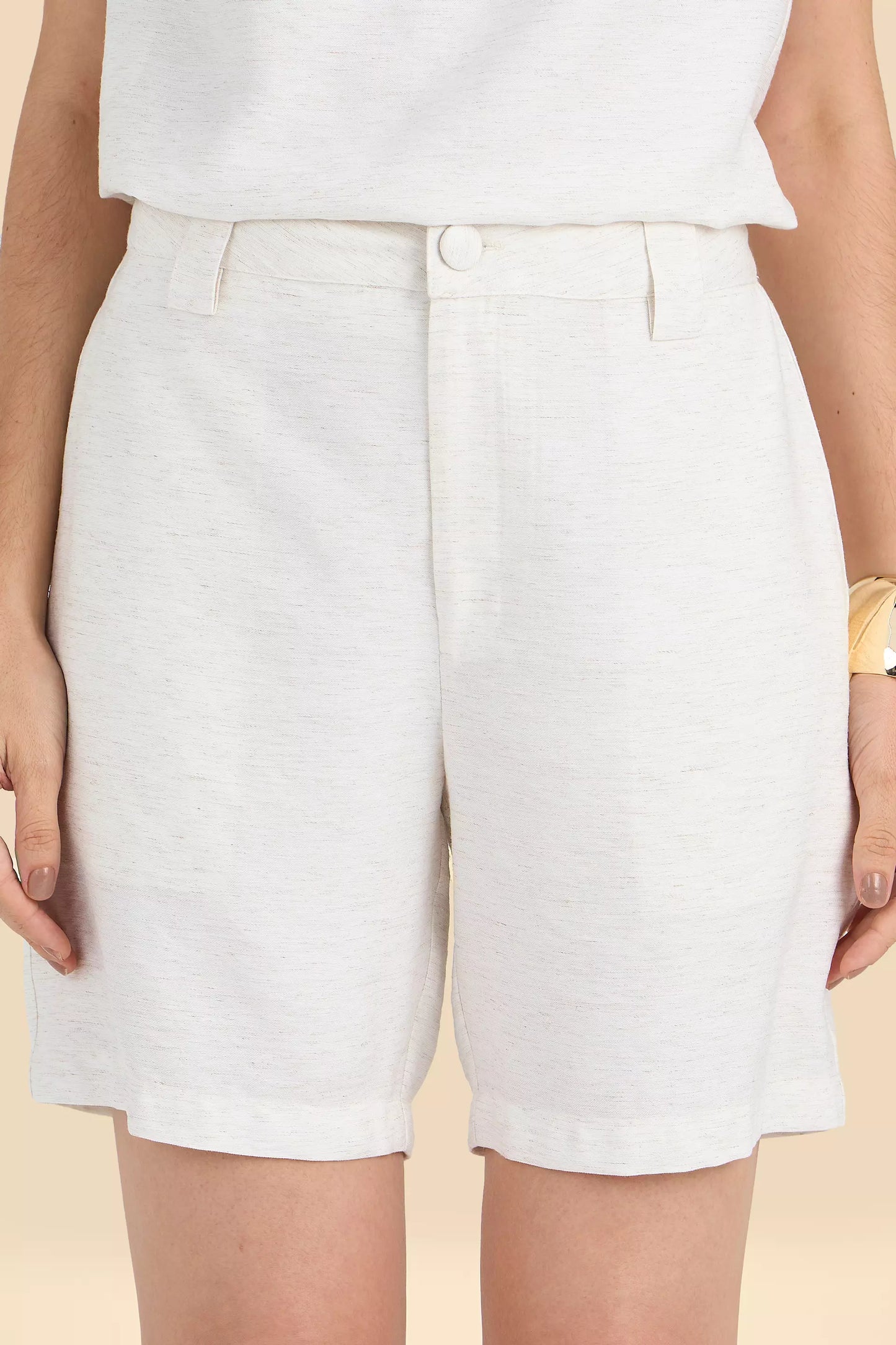 bermuda viscose midi cintura intermediária alfaiataria