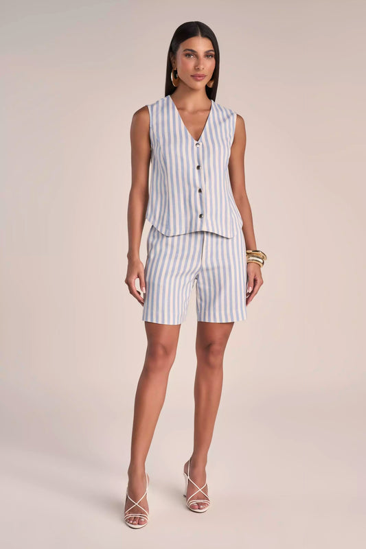 Bermuda Viscose Midi Cintura Intermediária com Amarração