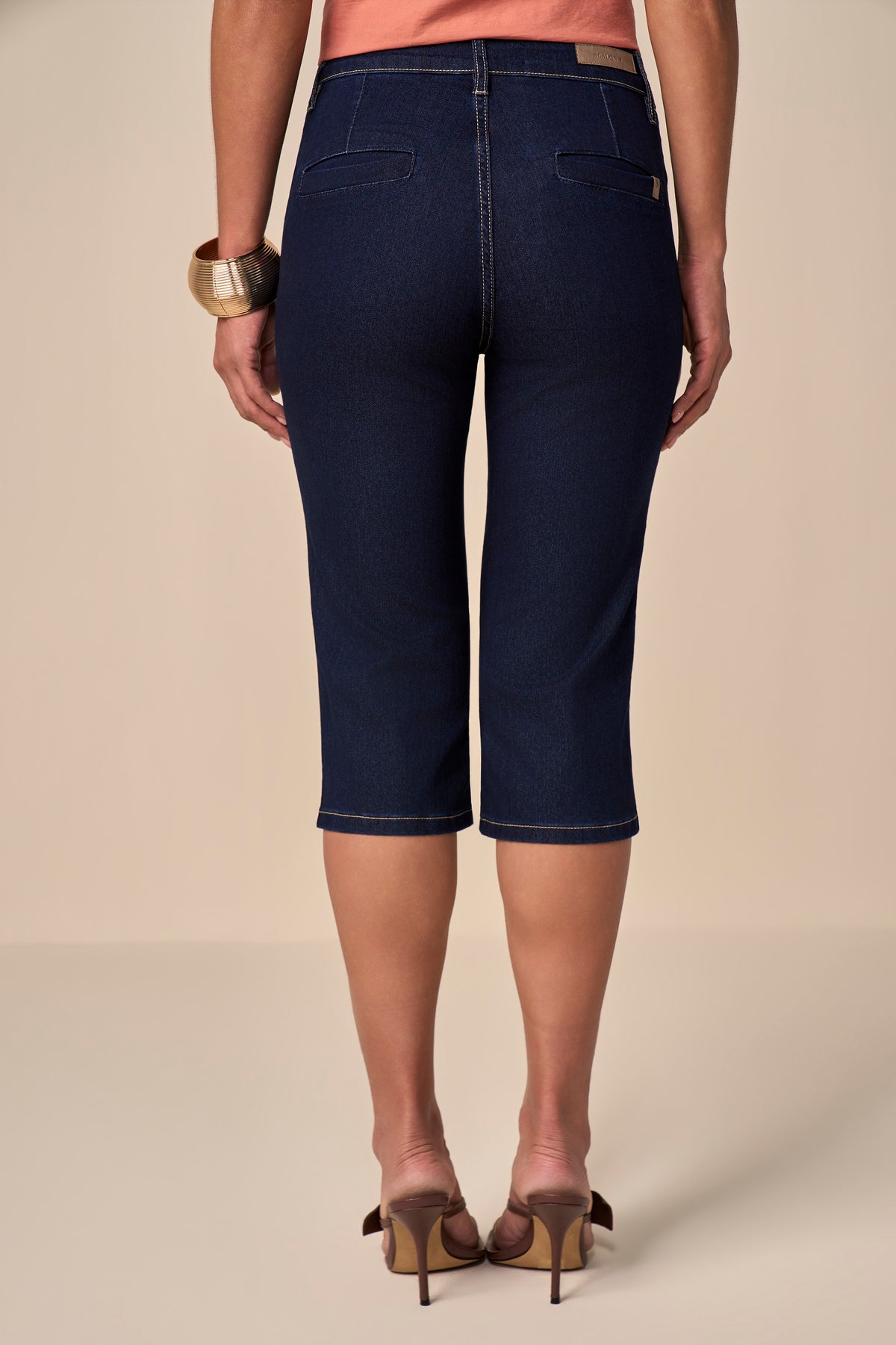 calça jeans corsário cintura intermediária tradicional