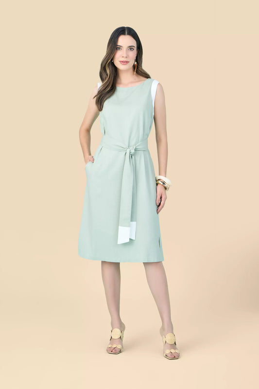vestido viscose curto alça larga com mix de tecidos