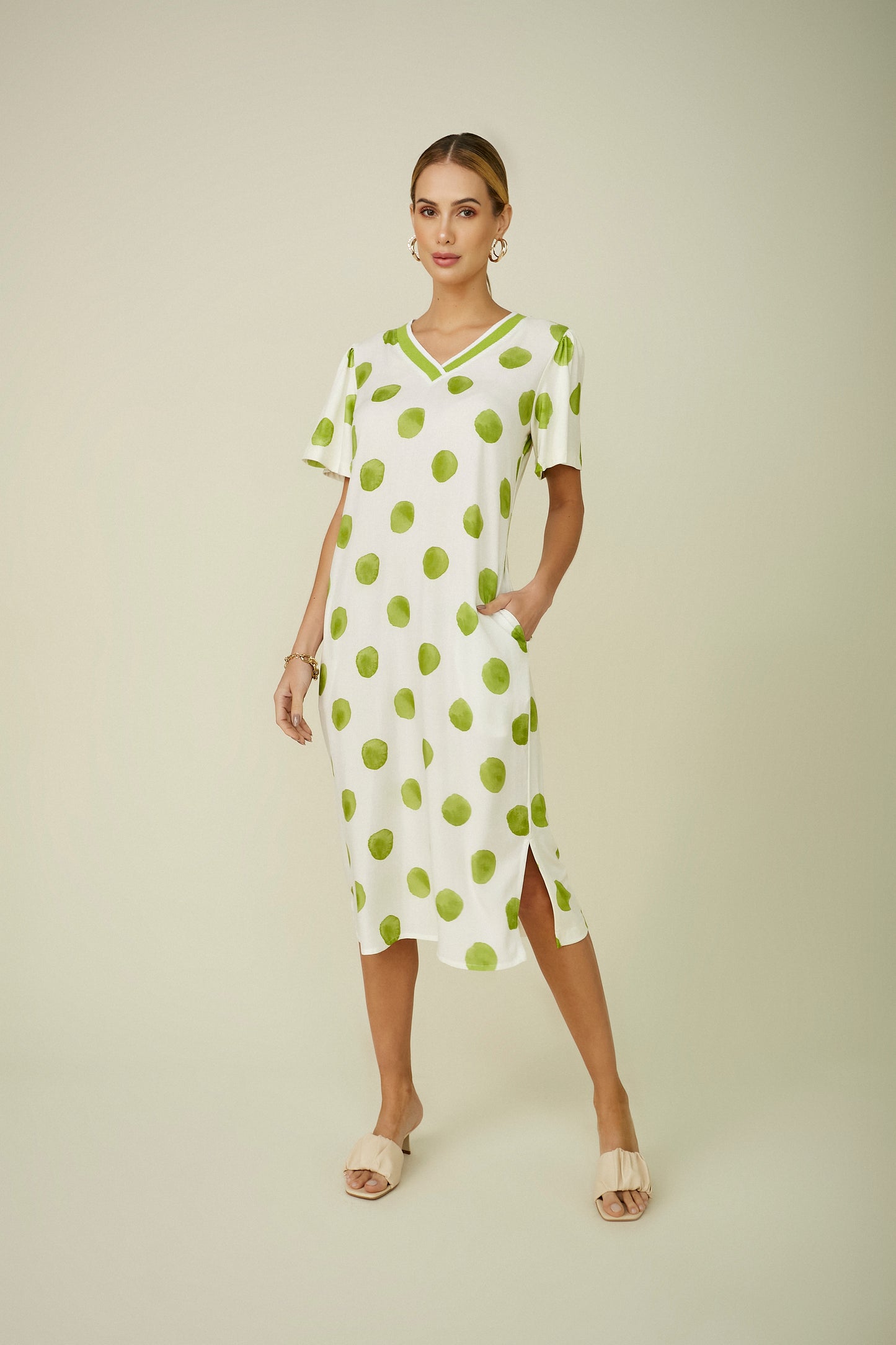 vestido t-shirt malha curto estampado