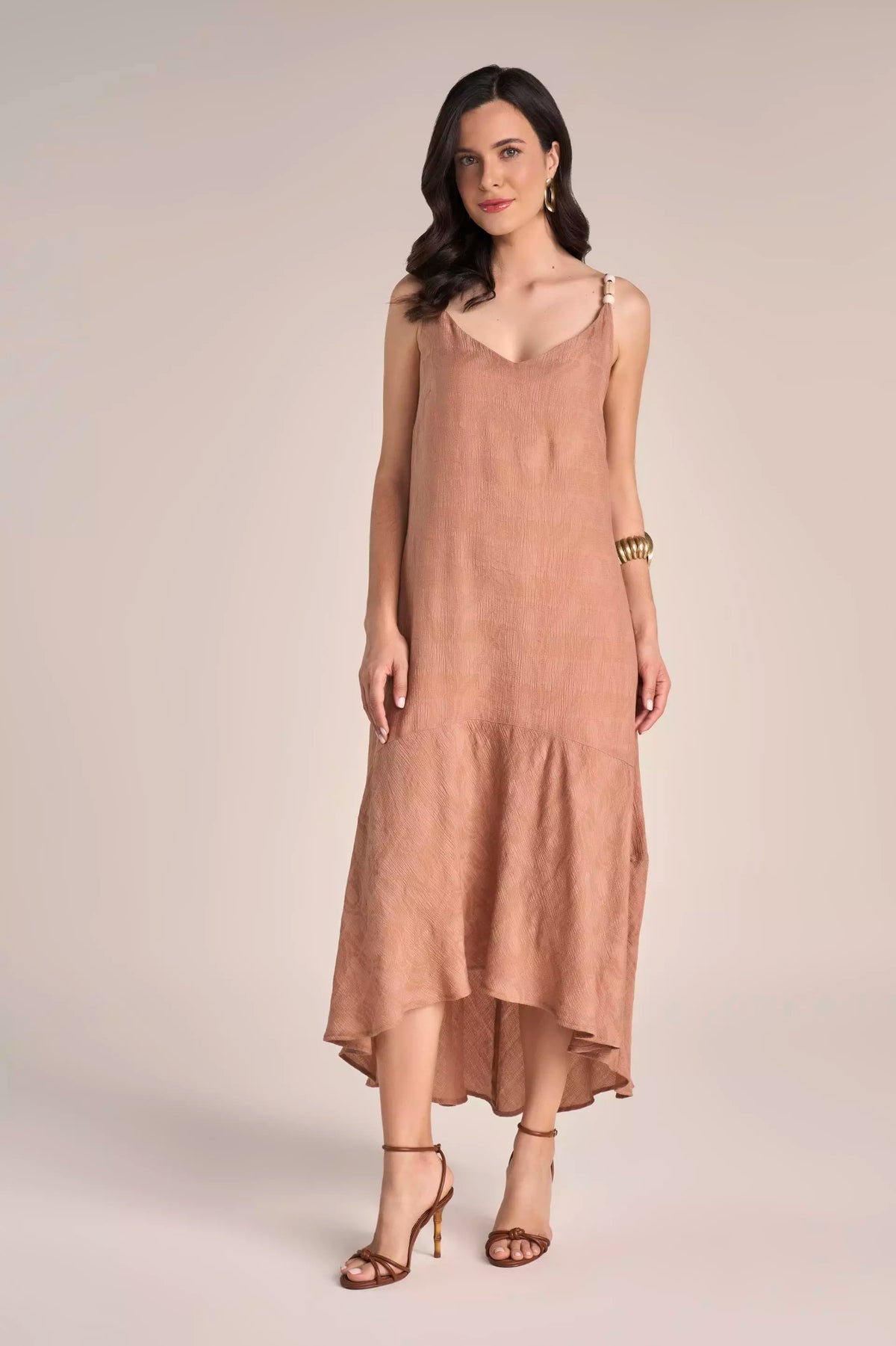 Vestido Viscose Midi com Amarração