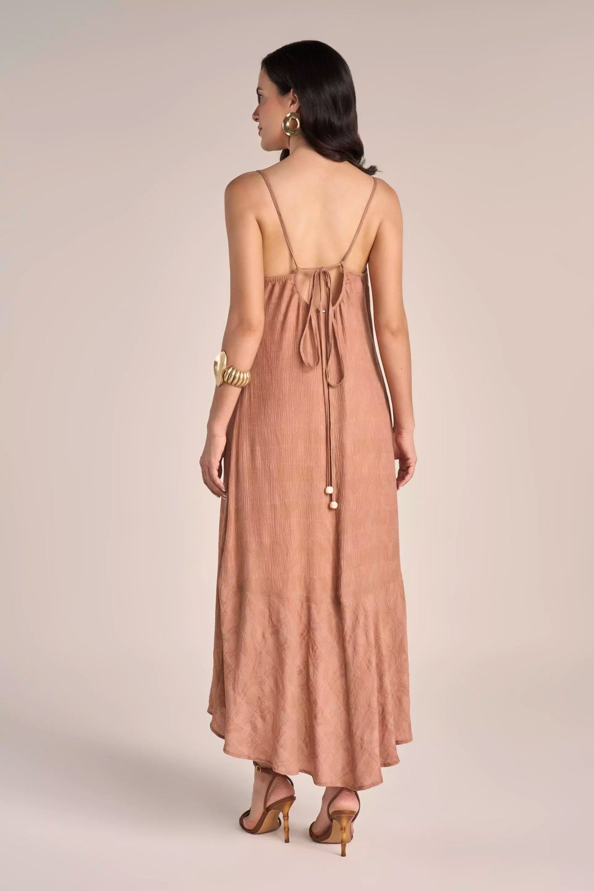 Vestido Viscose Midi com Amarração