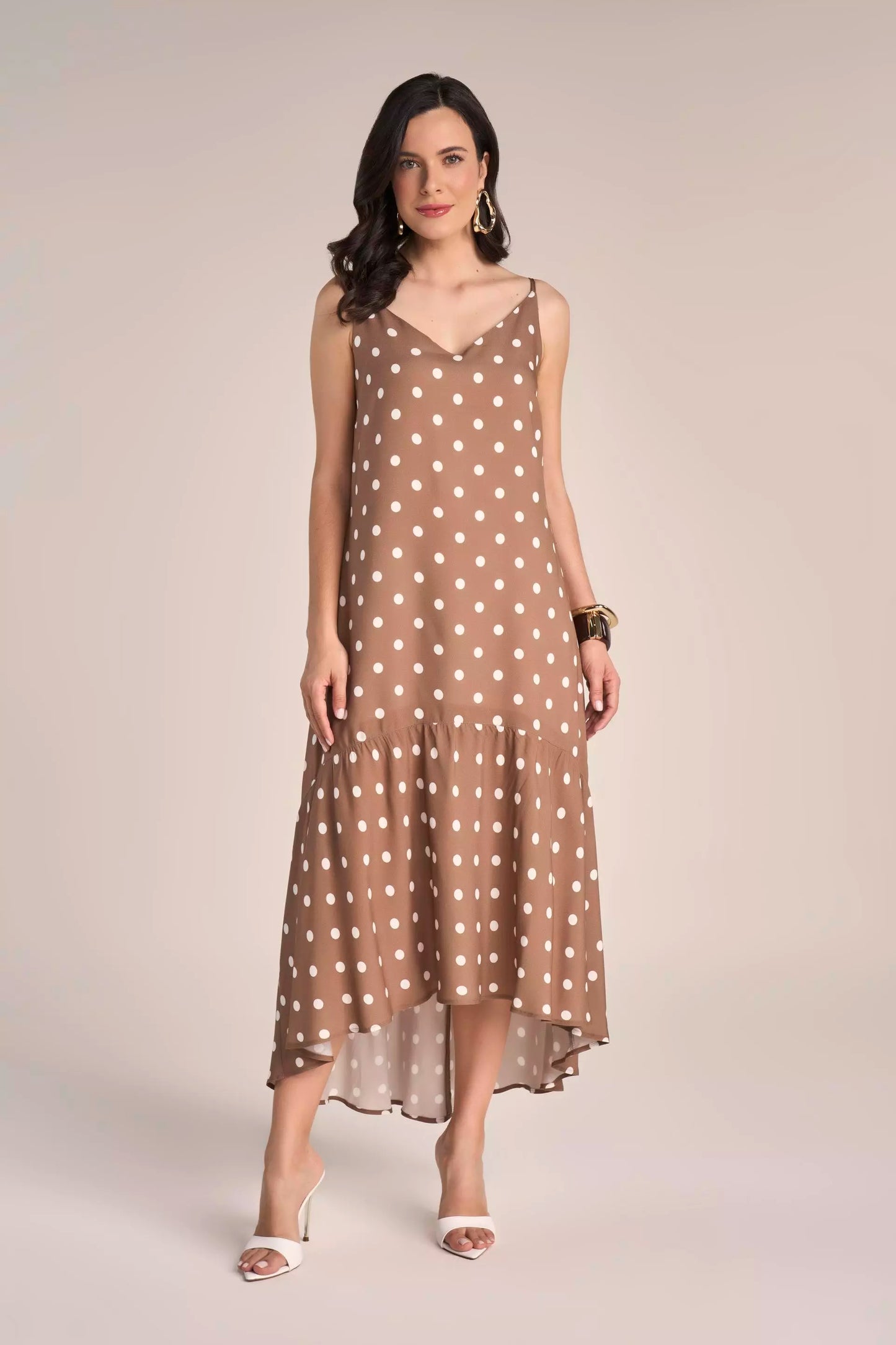 Vestido Viscose Midi Estampado com Amarração