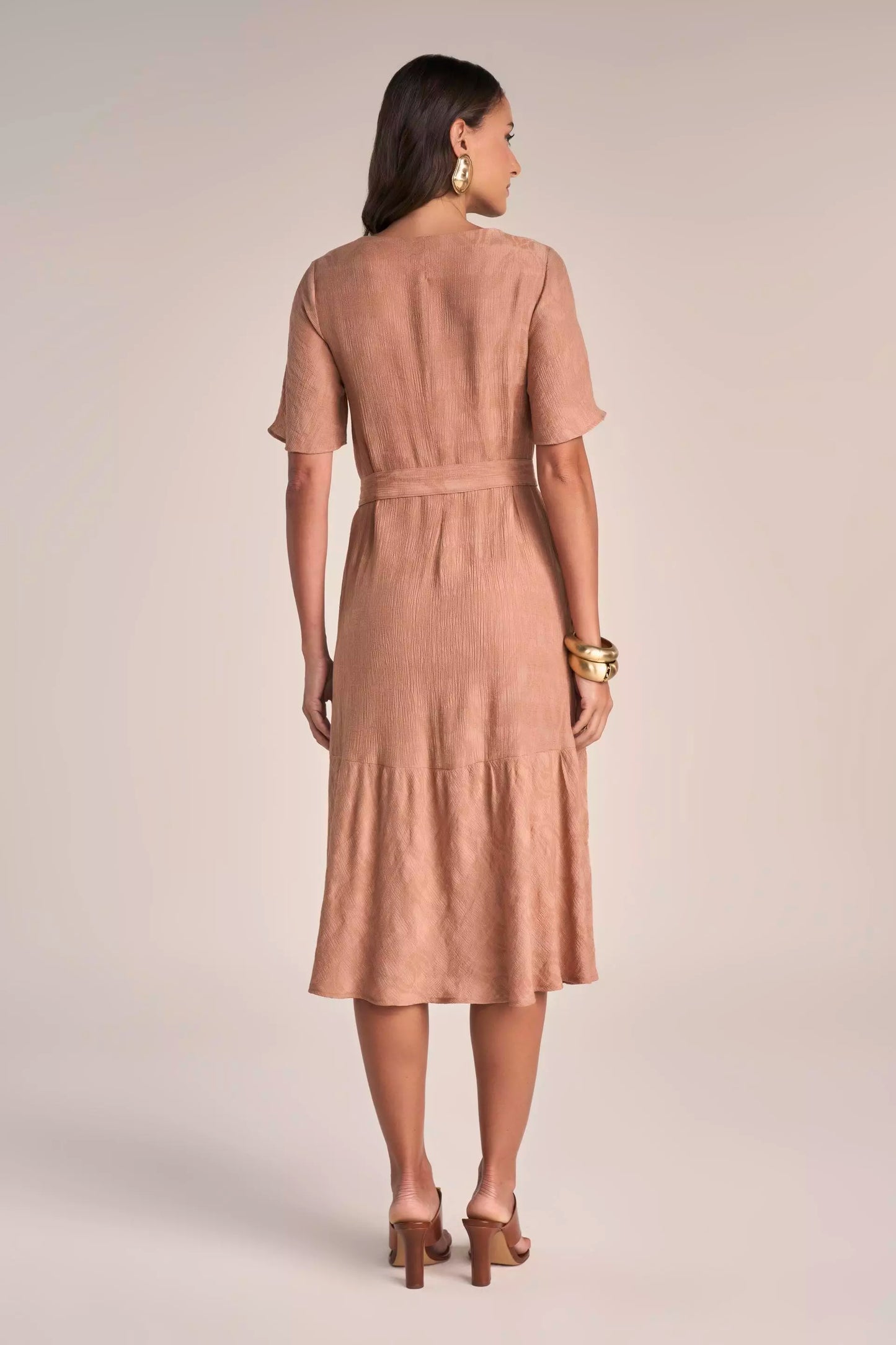 Vestido Viscose Midi com Cinto