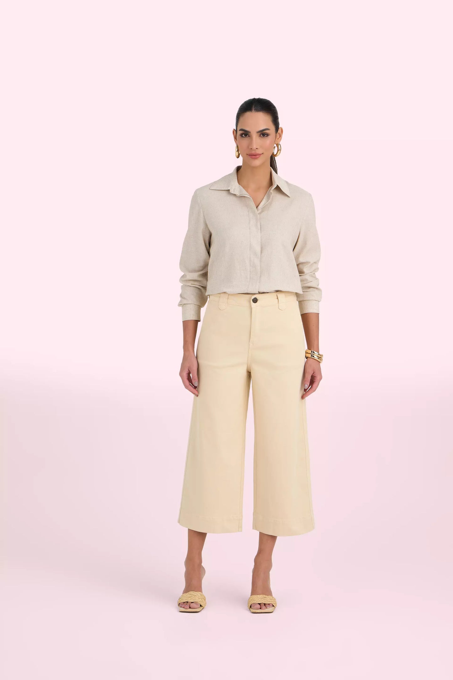 camisa viscose manga longa tradicional