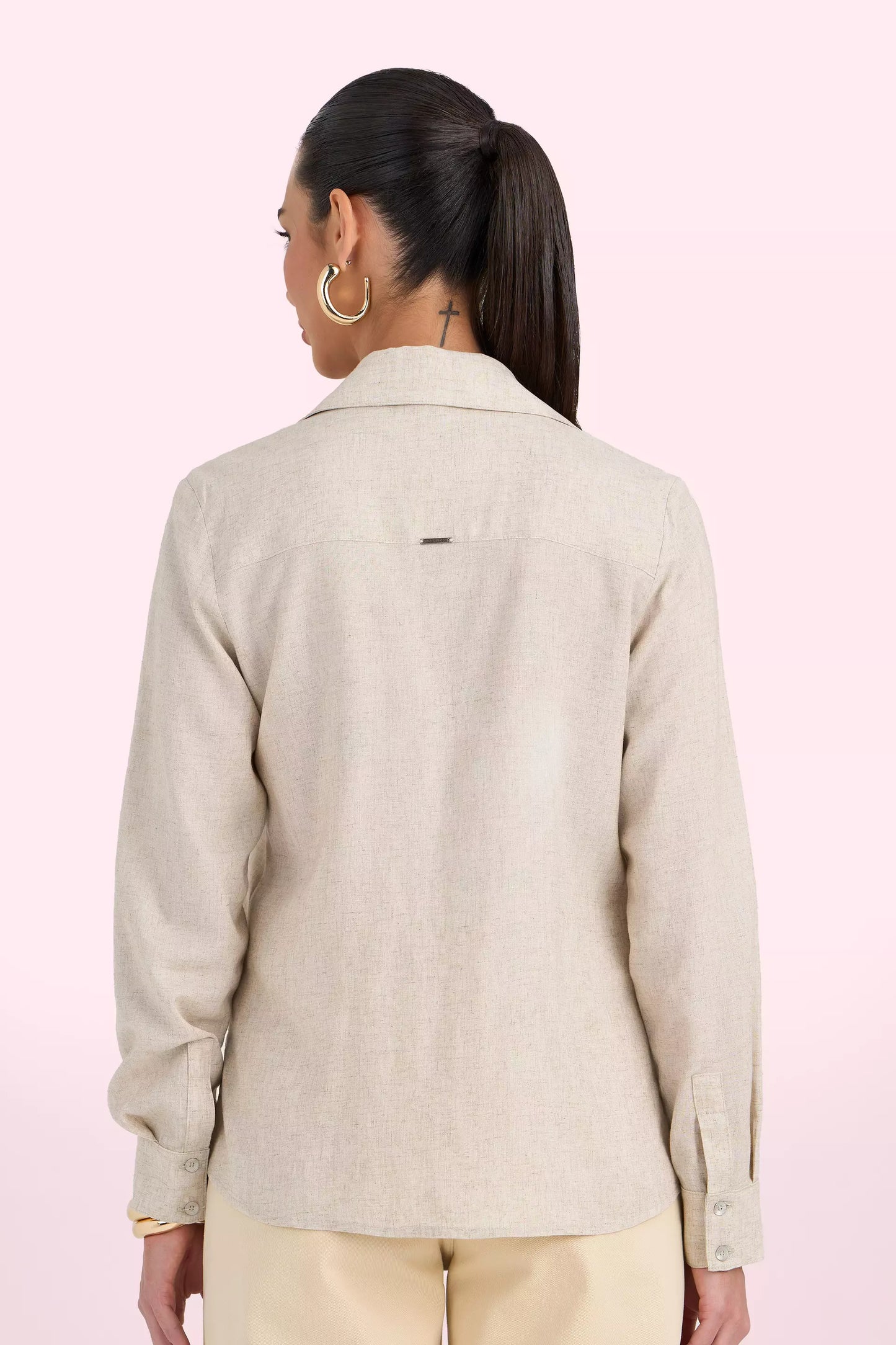 camisa viscose manga longa tradicional