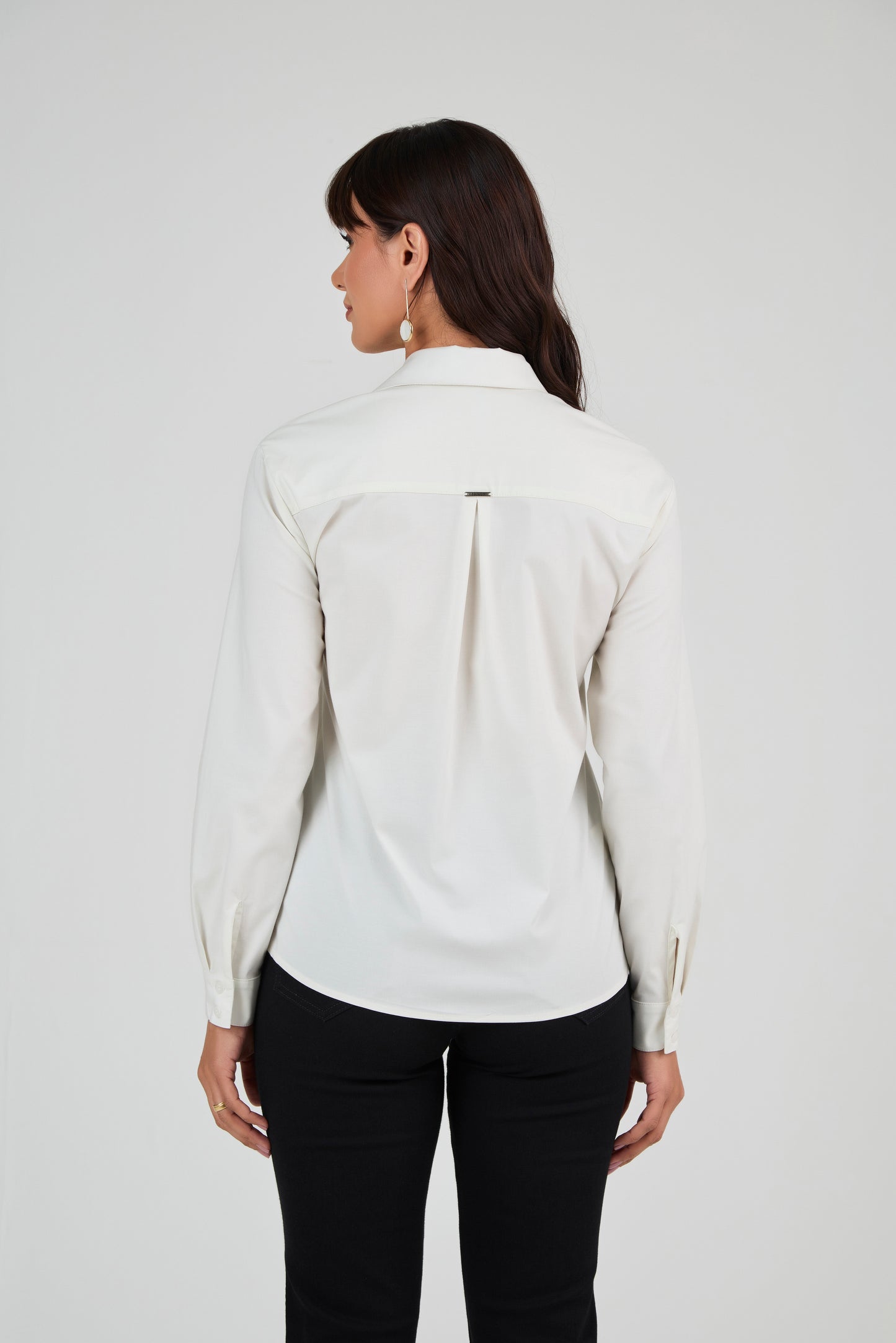 camisa tricoline manga longa