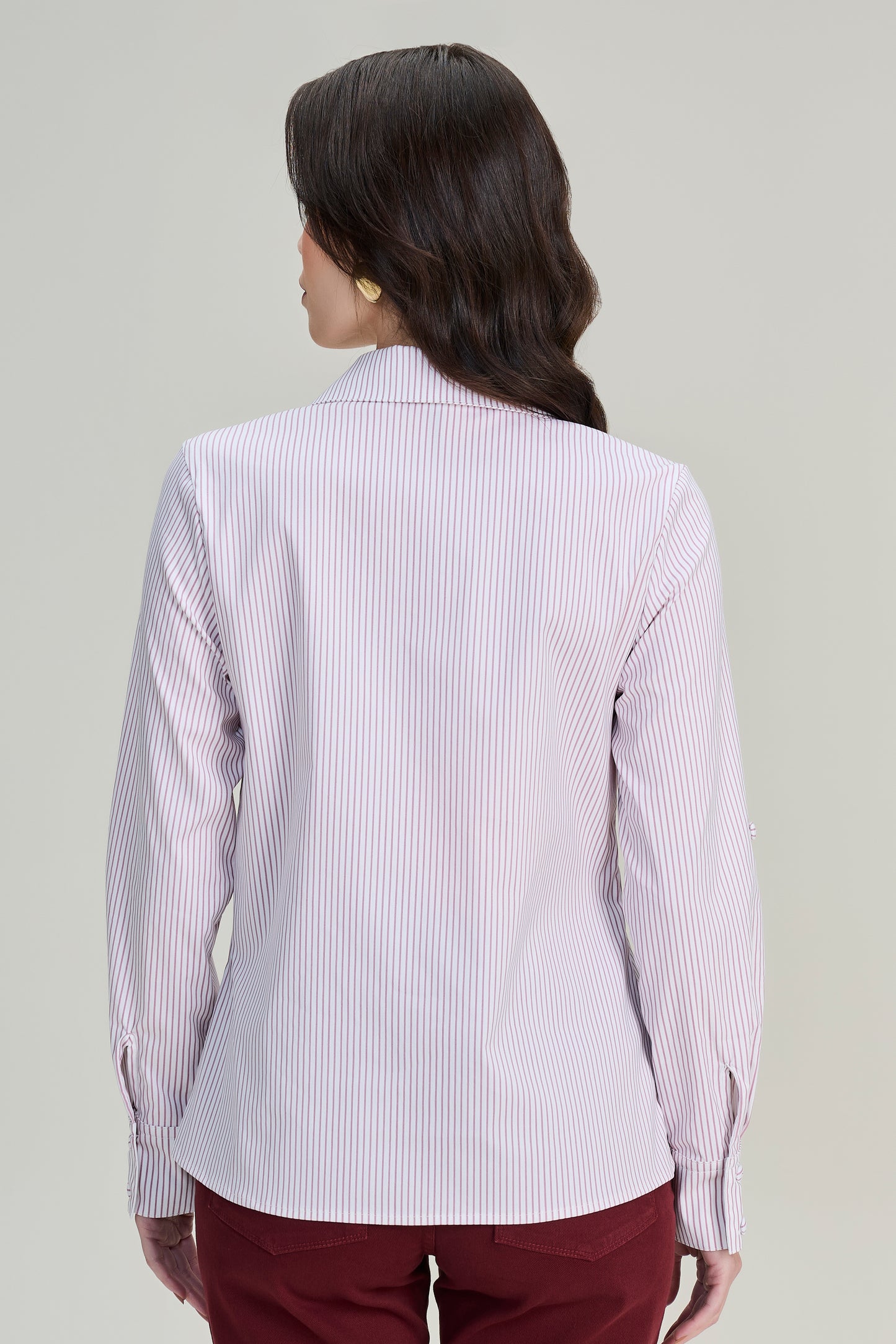 camisa tricoline manga longa tradicional listrada