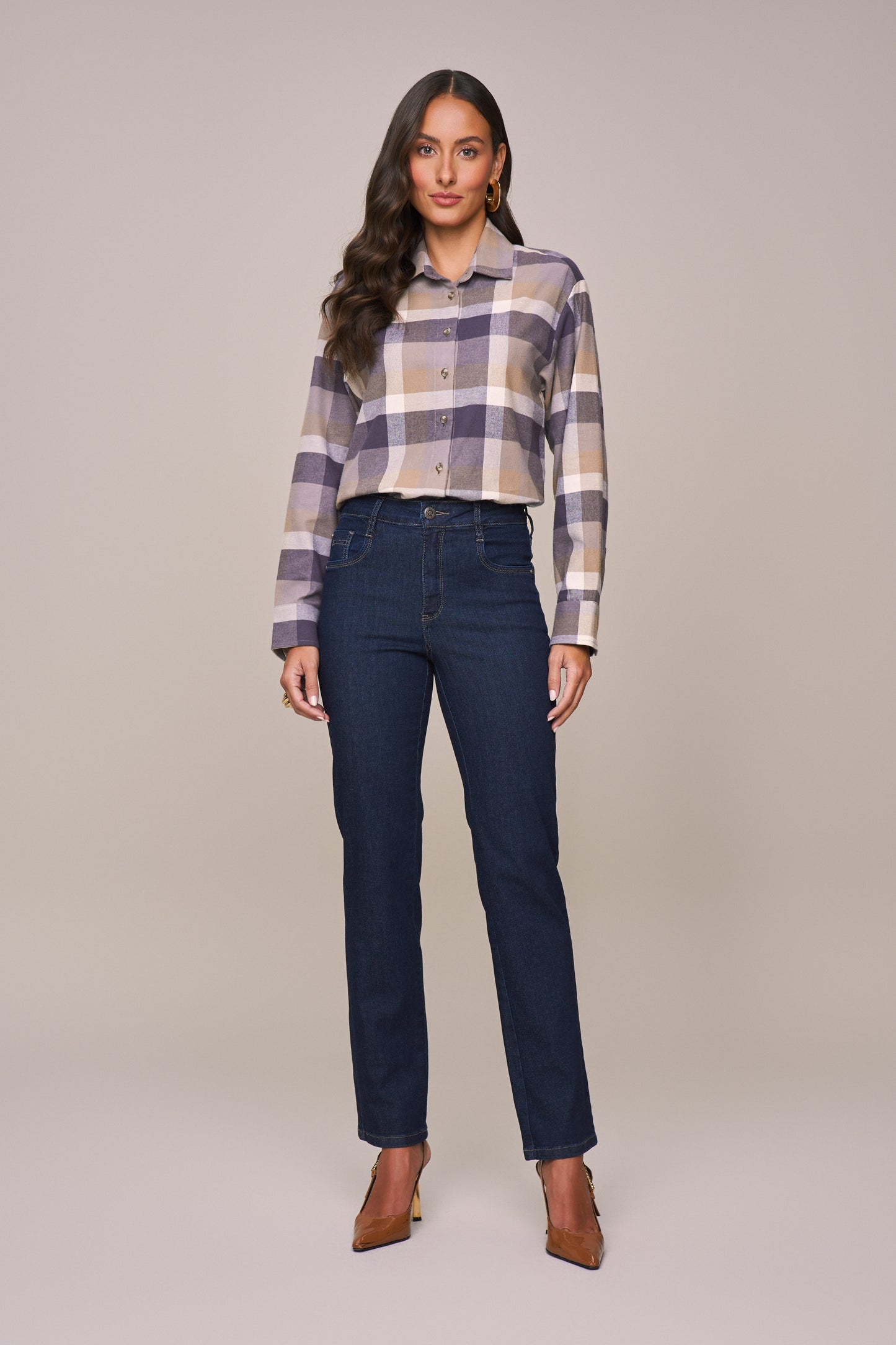 camisa algodão manga longa ampla