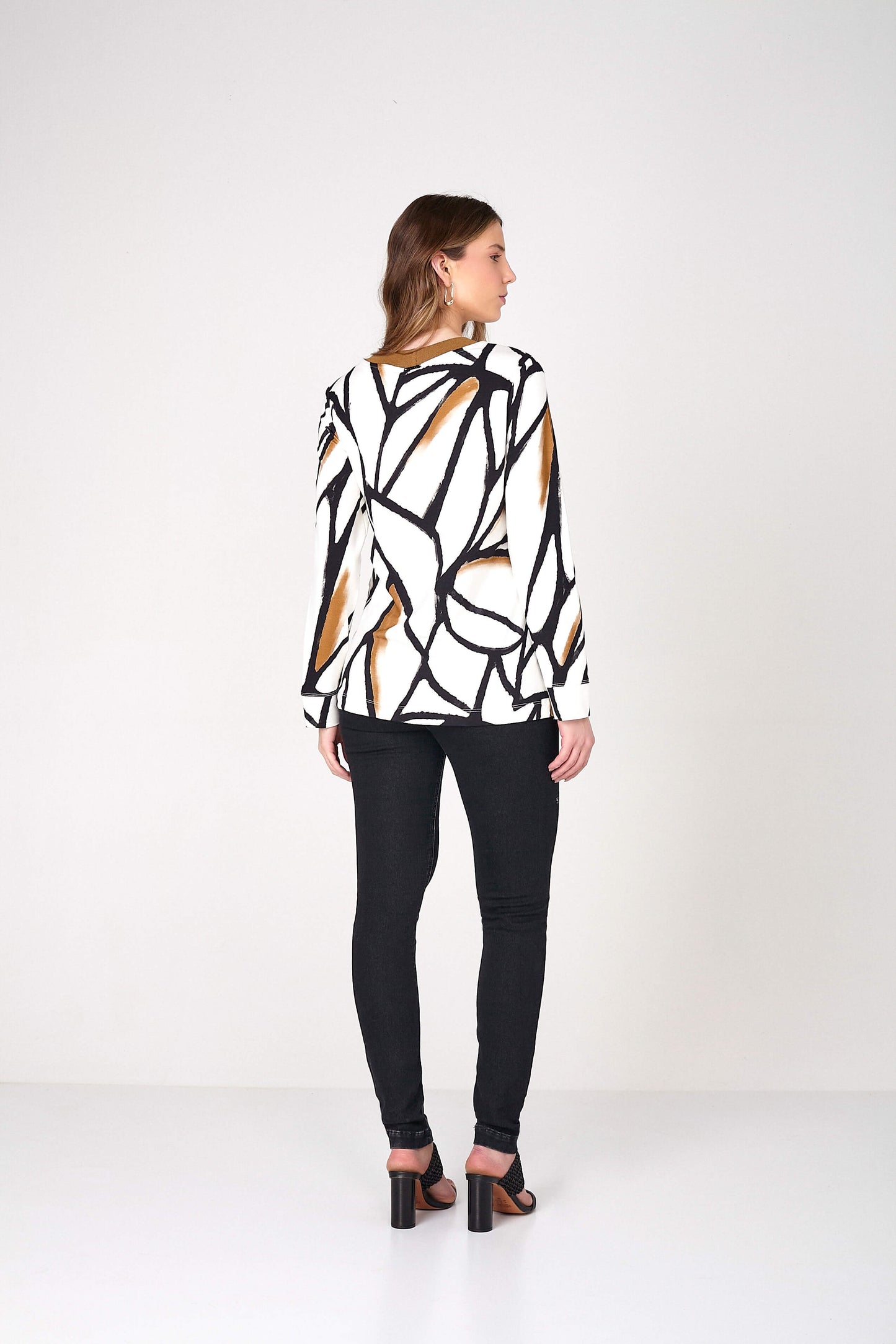 blusa malha manga longa moletom estampado