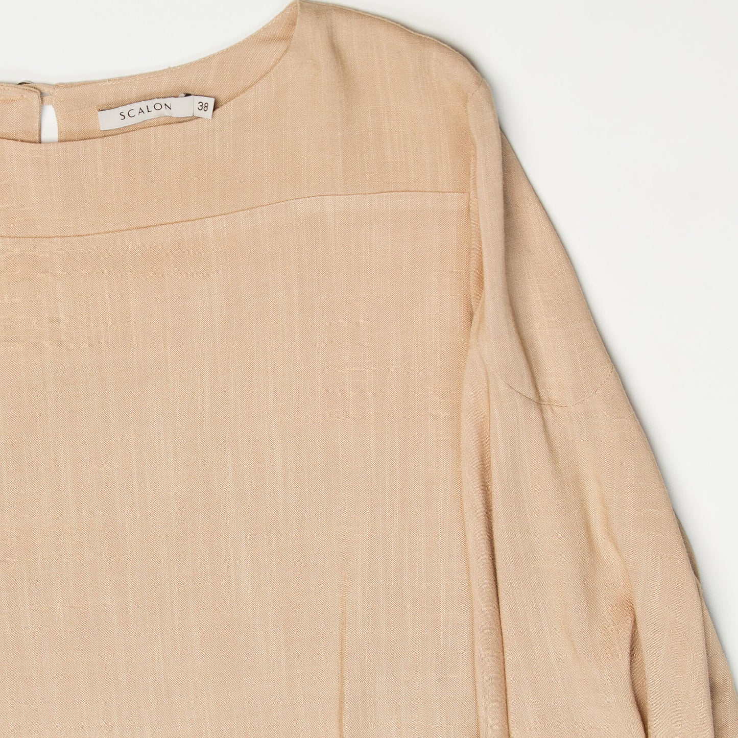 blusa viscose manga 3/4 com recorte