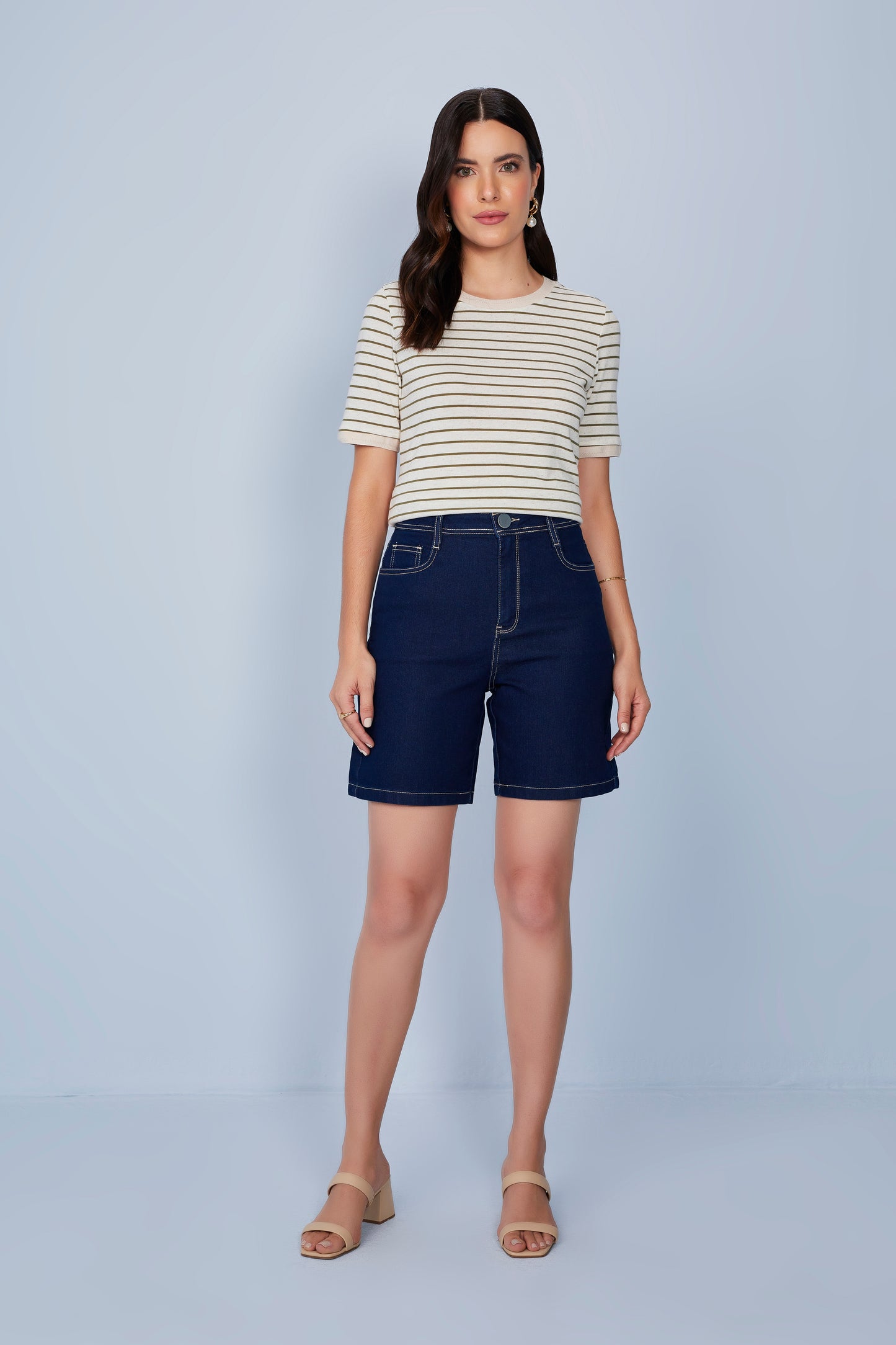 blusa malha manga curta listrada com tricot