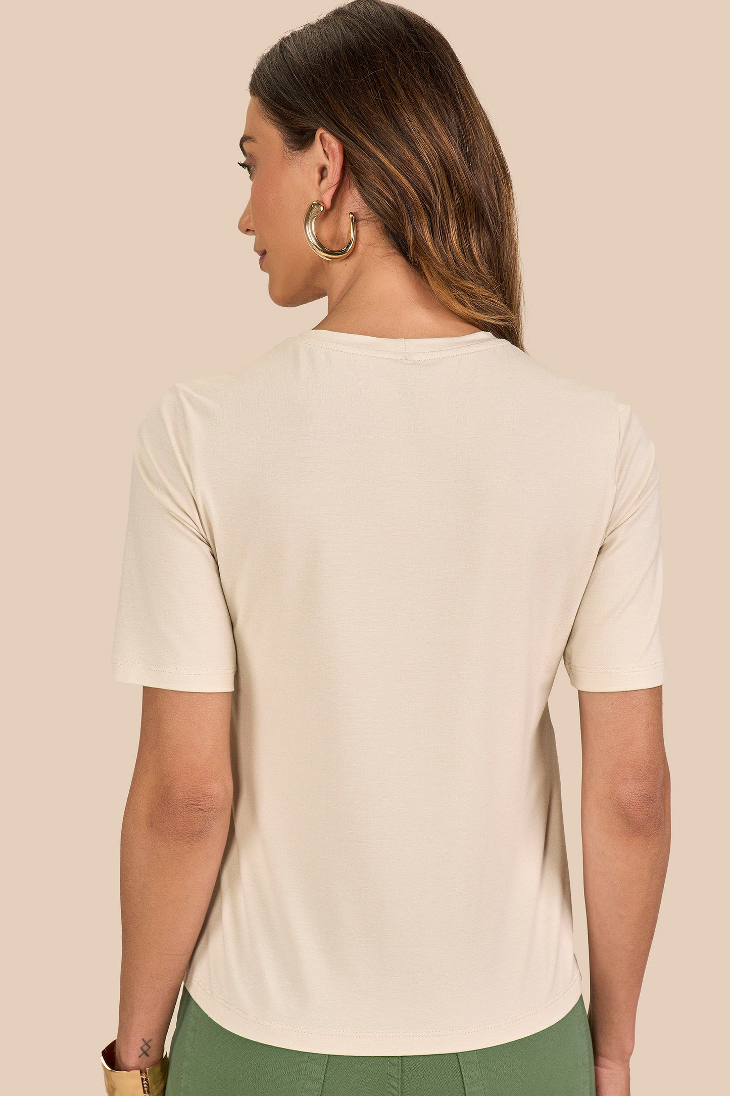 t-shirt malha manga curta estampada
