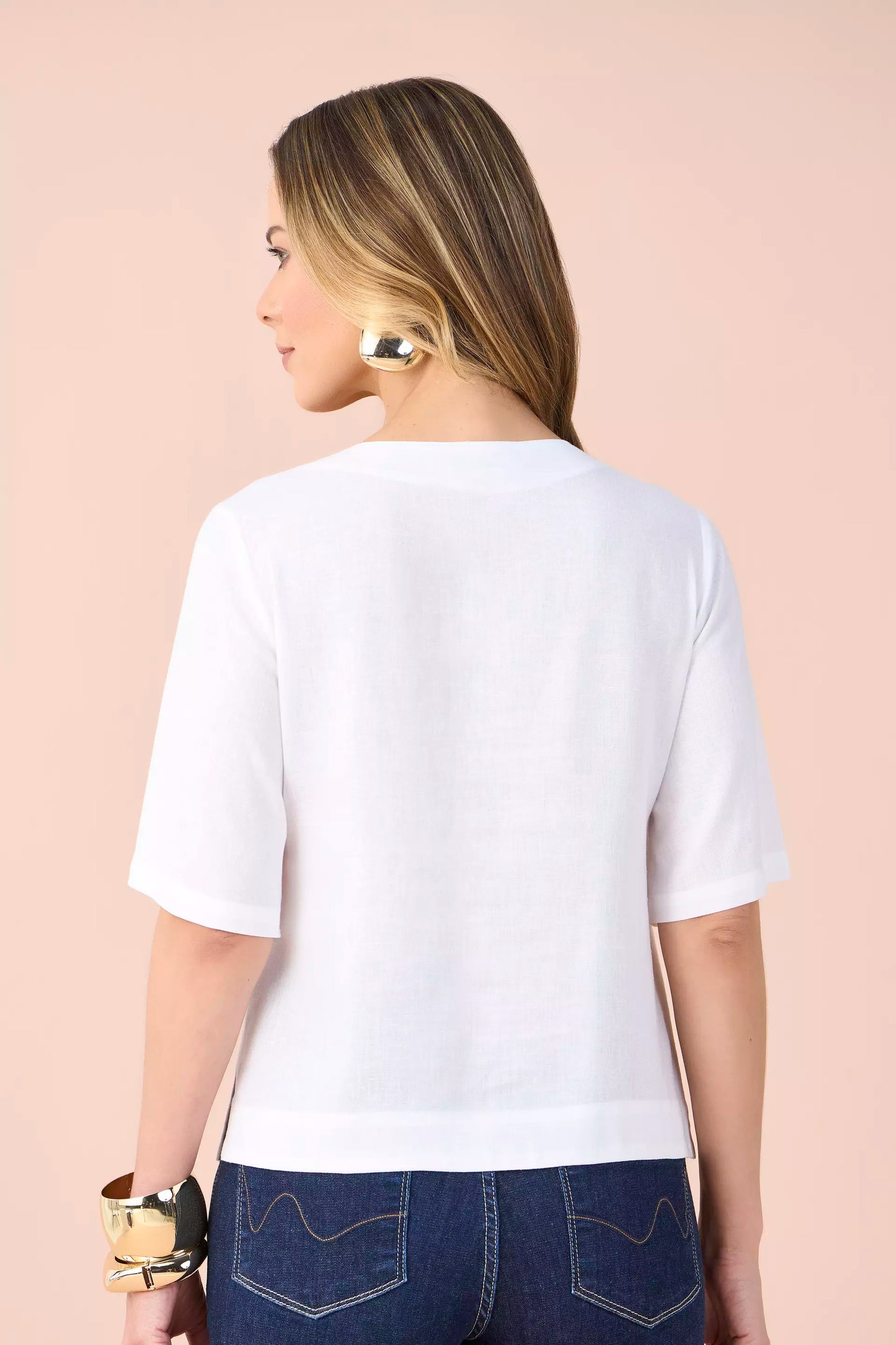 blusa viscose manga curta com pregas