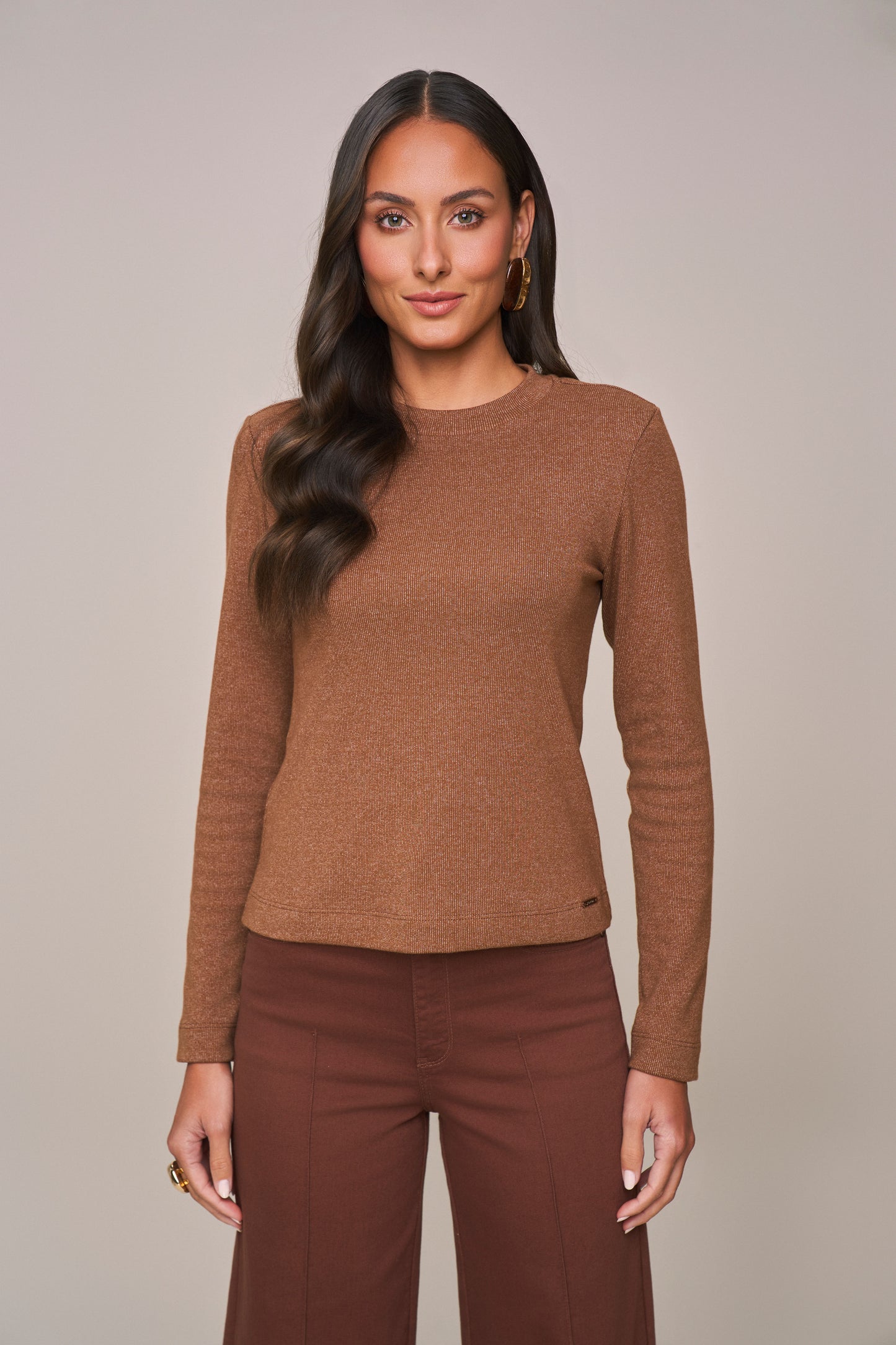 blusa malha manga longa básica tradicional