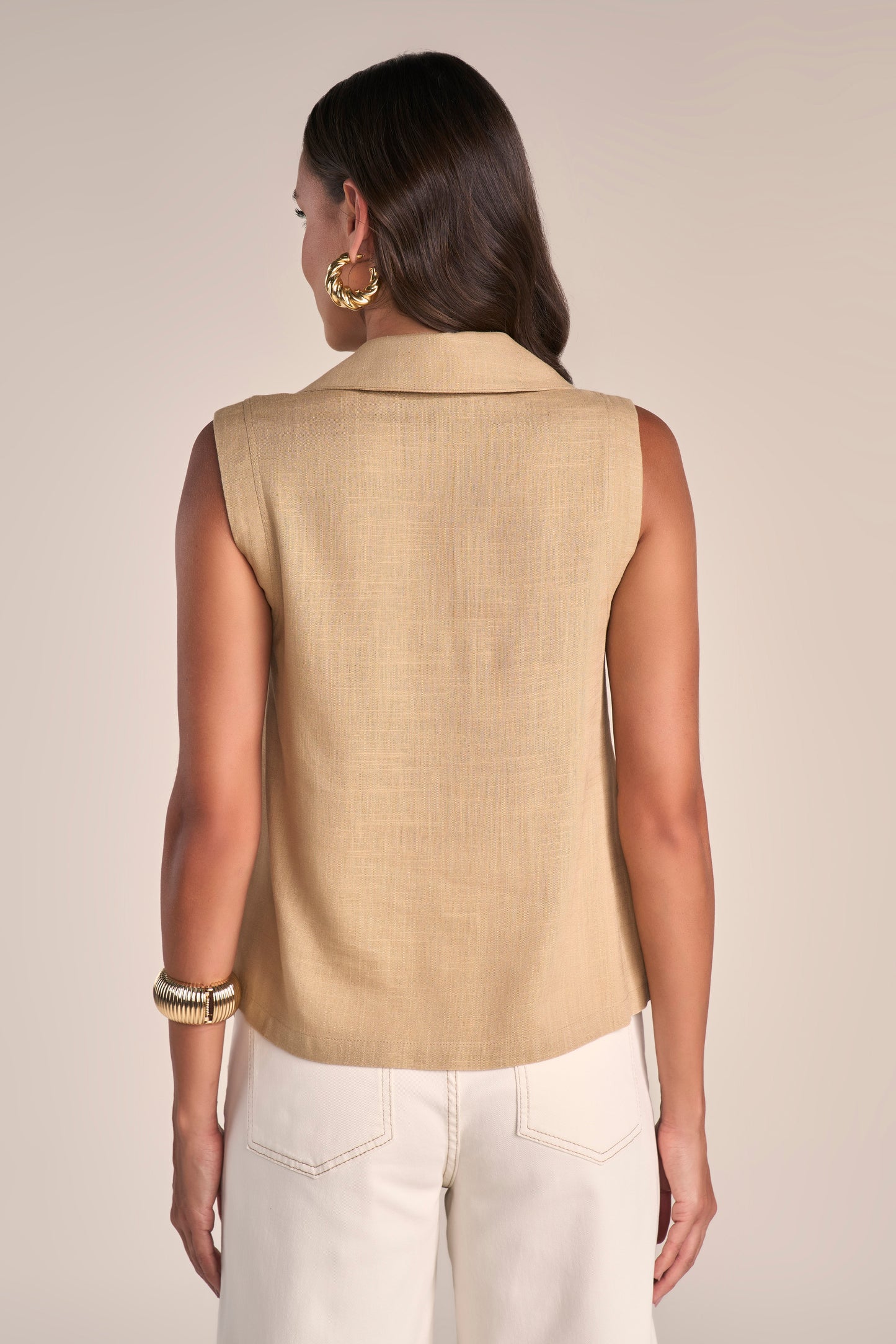 Blusa Viscose sem Manga com Gola