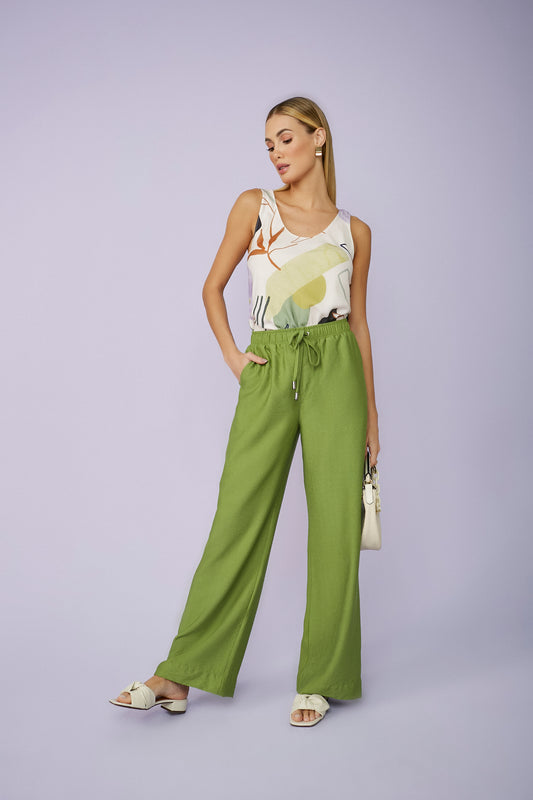 regata viscose alça fina estampada
