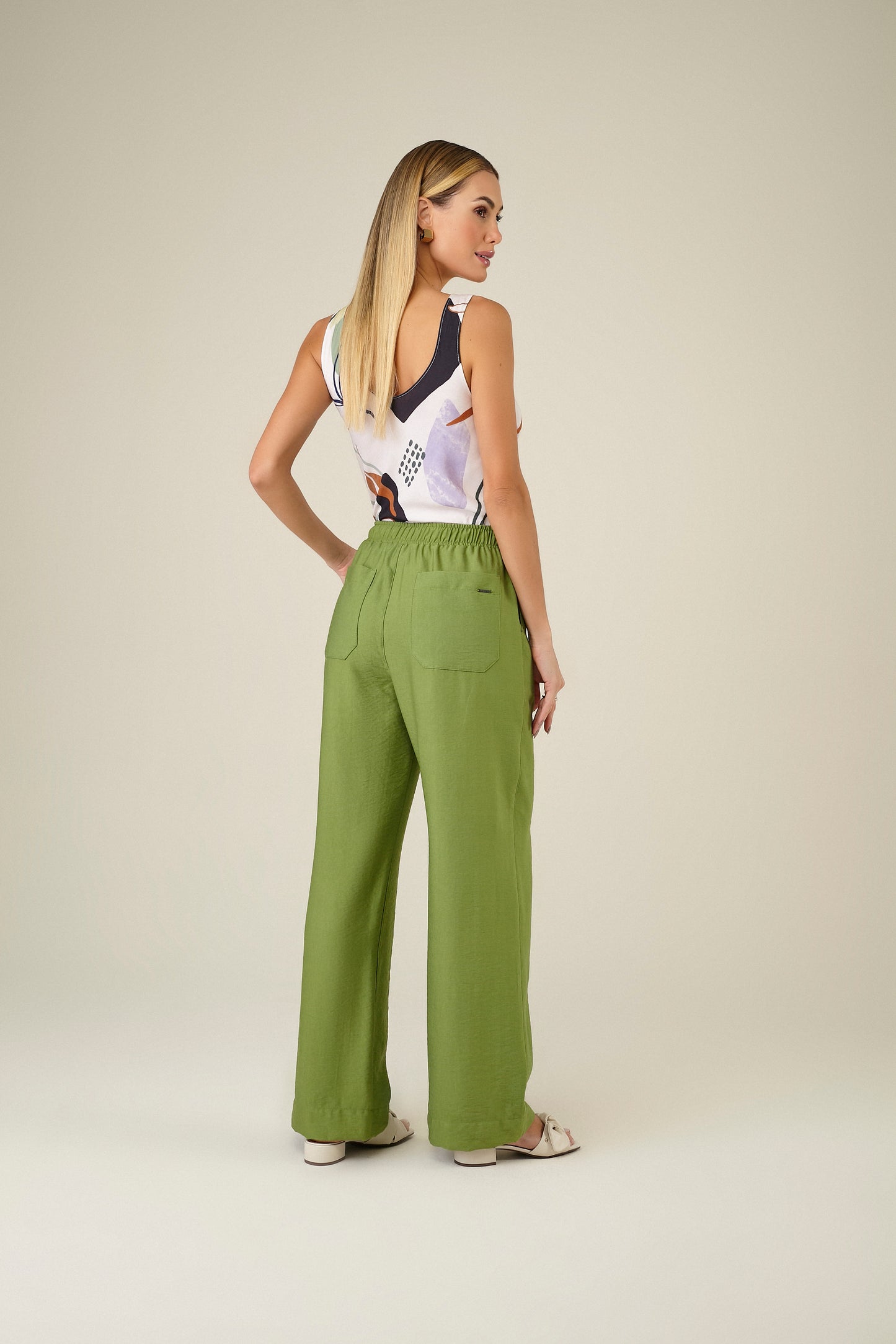 regata viscose alça fina estampada