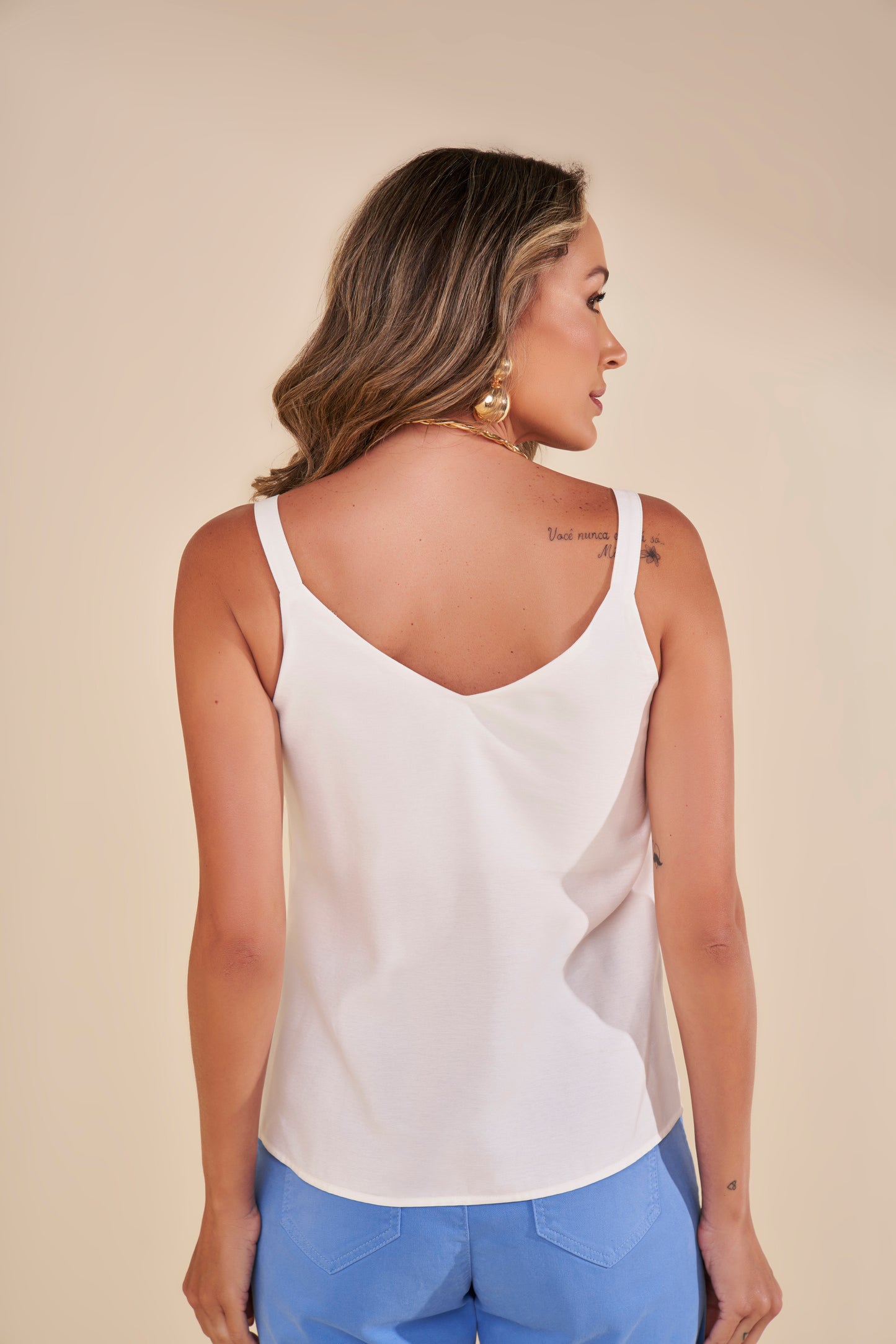 regata viscose alça fina