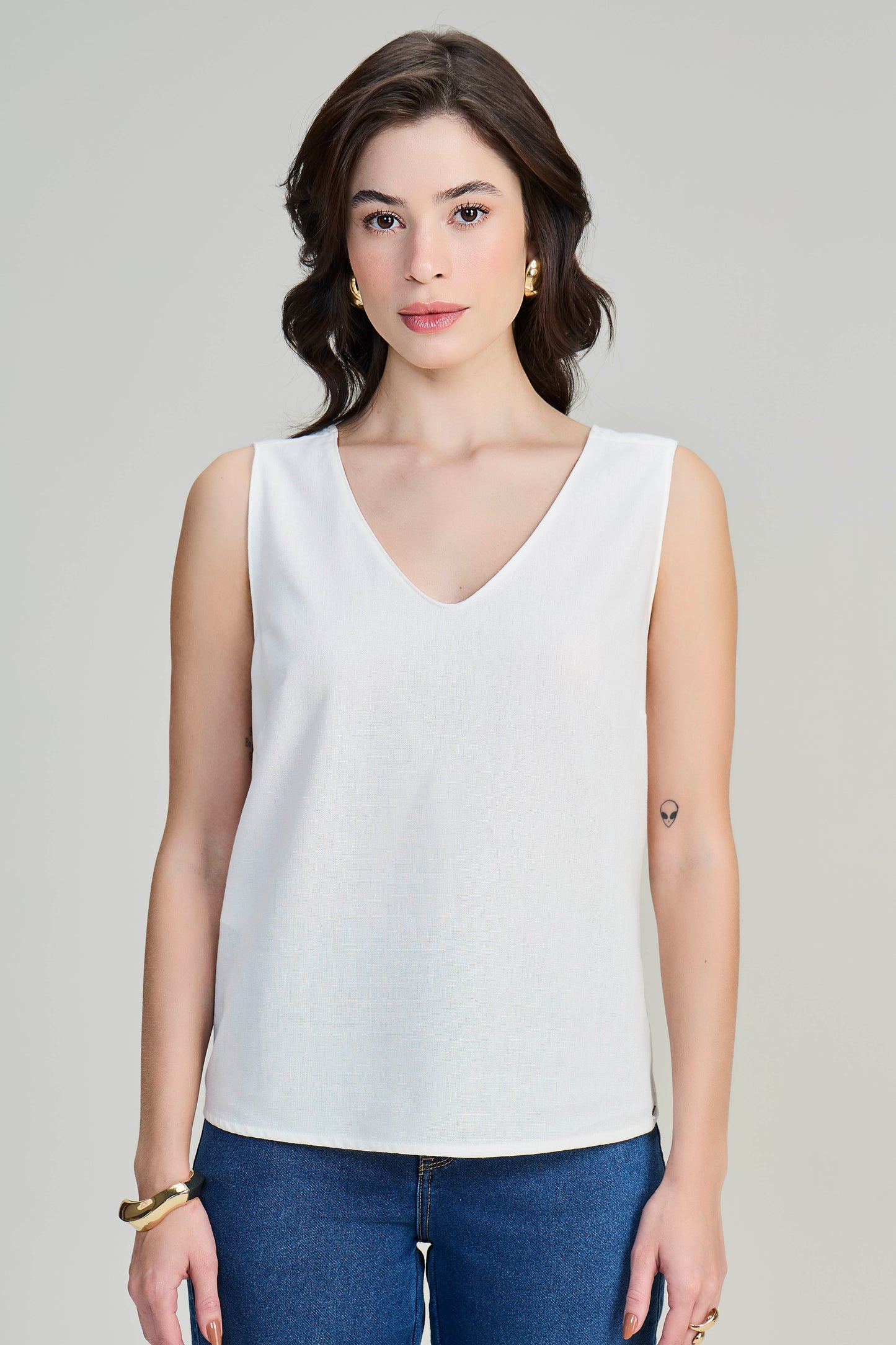 regata viscose alça larga
