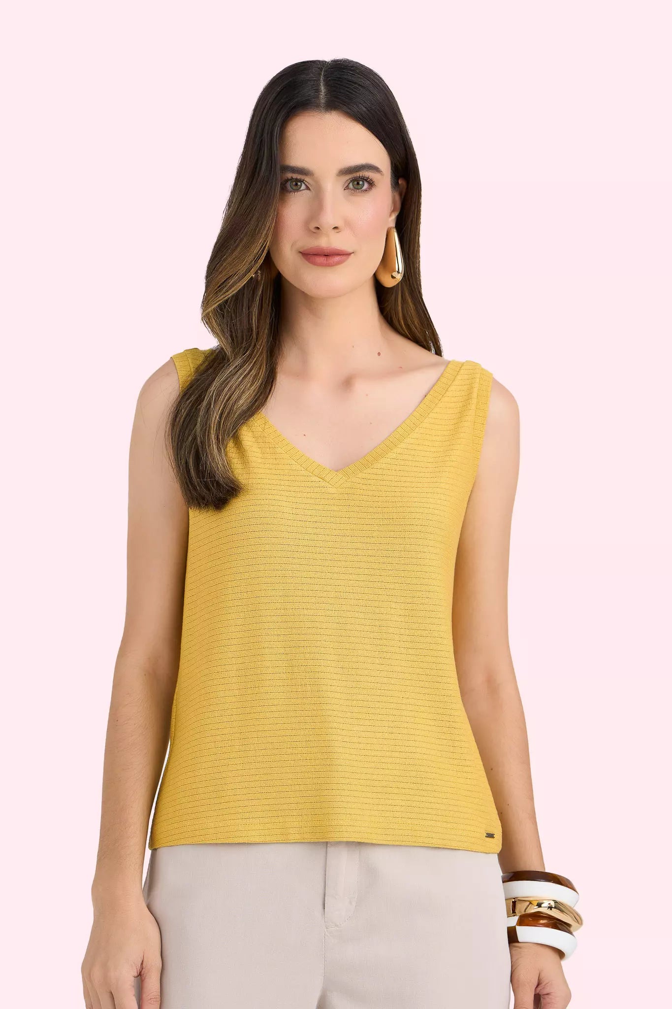 regata malhaalça fina com decote v