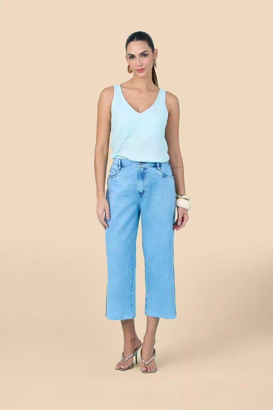 regata viscose alça fina com decote v