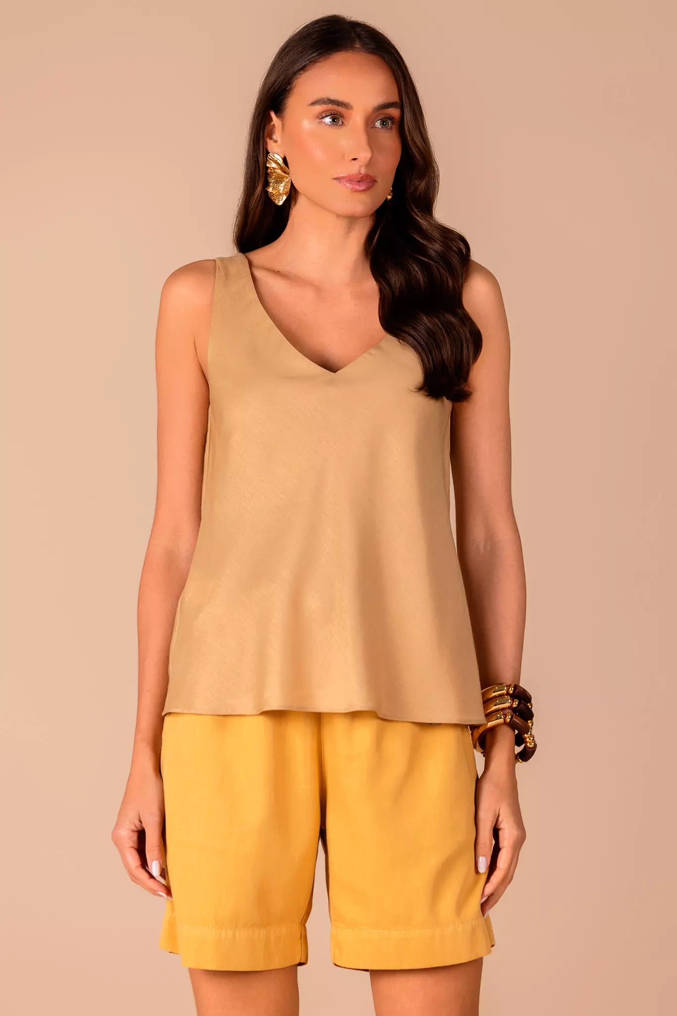 regata viscose alça fina com decote v