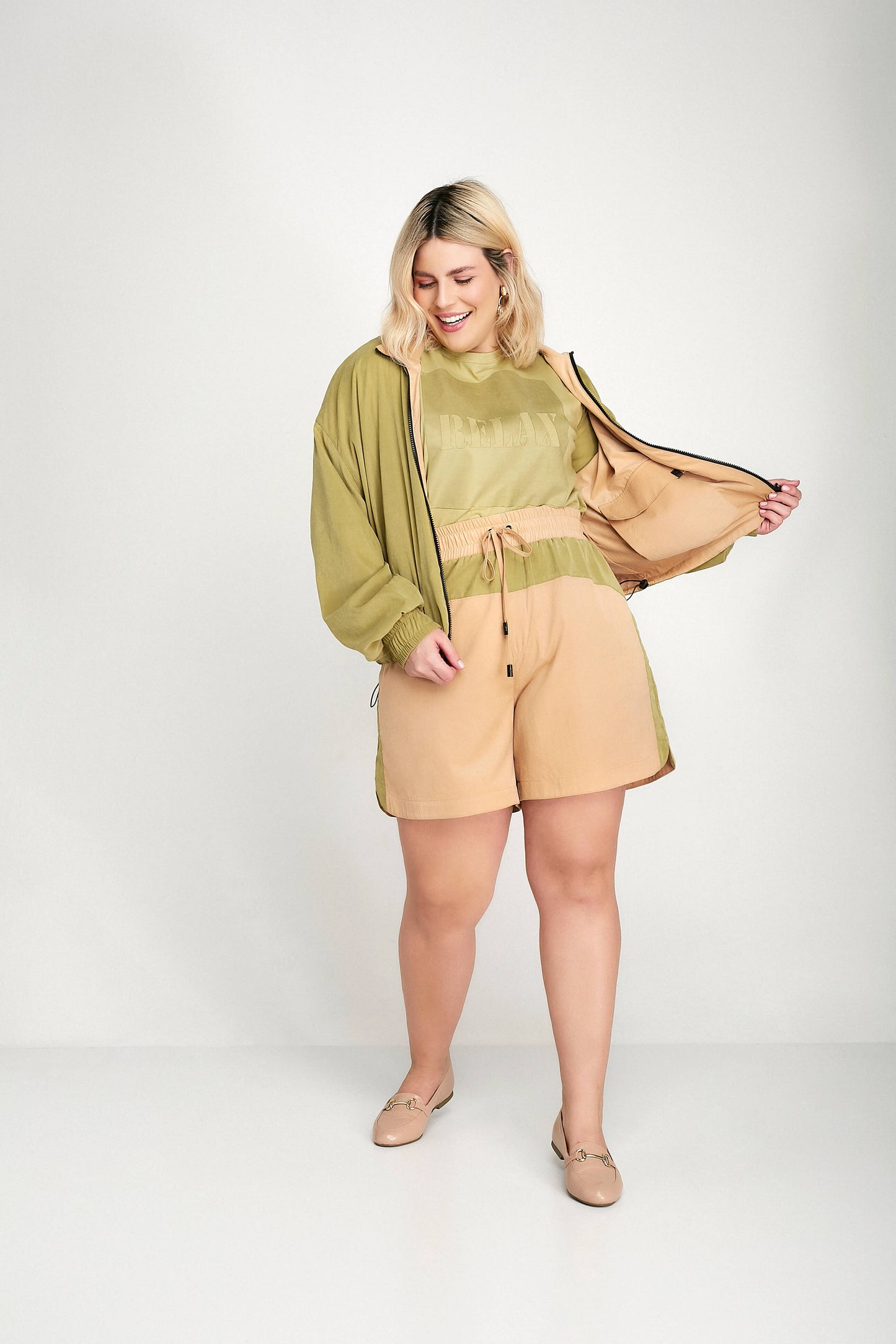 jaqueta tactel bomber dupla face bicolor