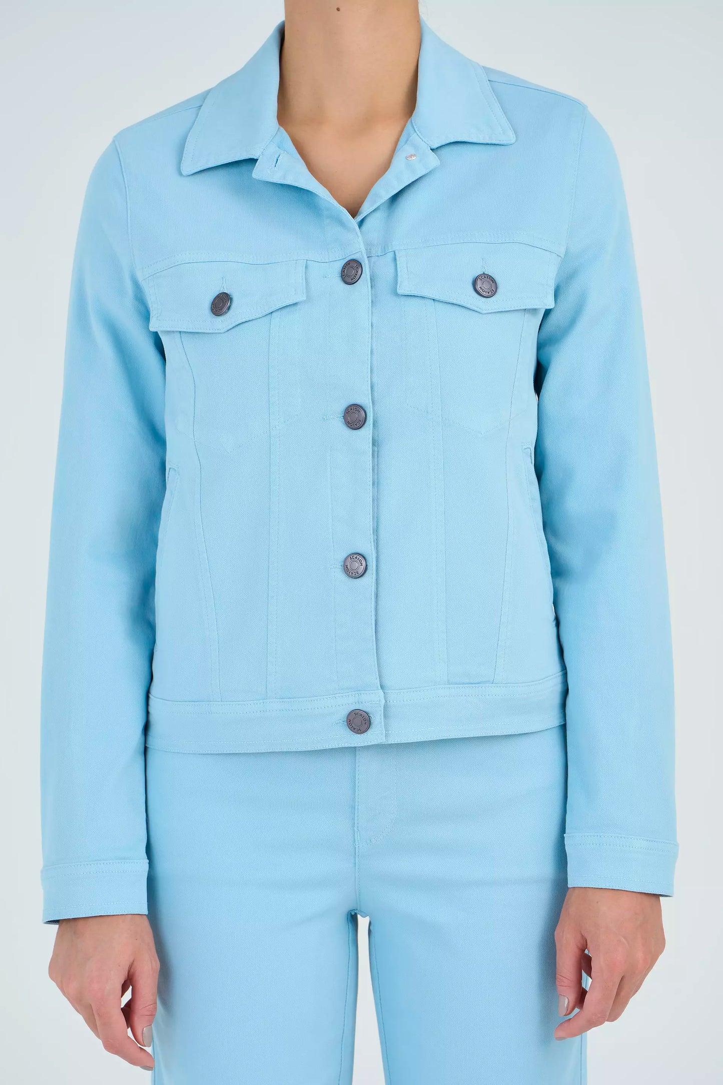 jaqueta malha color manga longa tradicional com bolsos