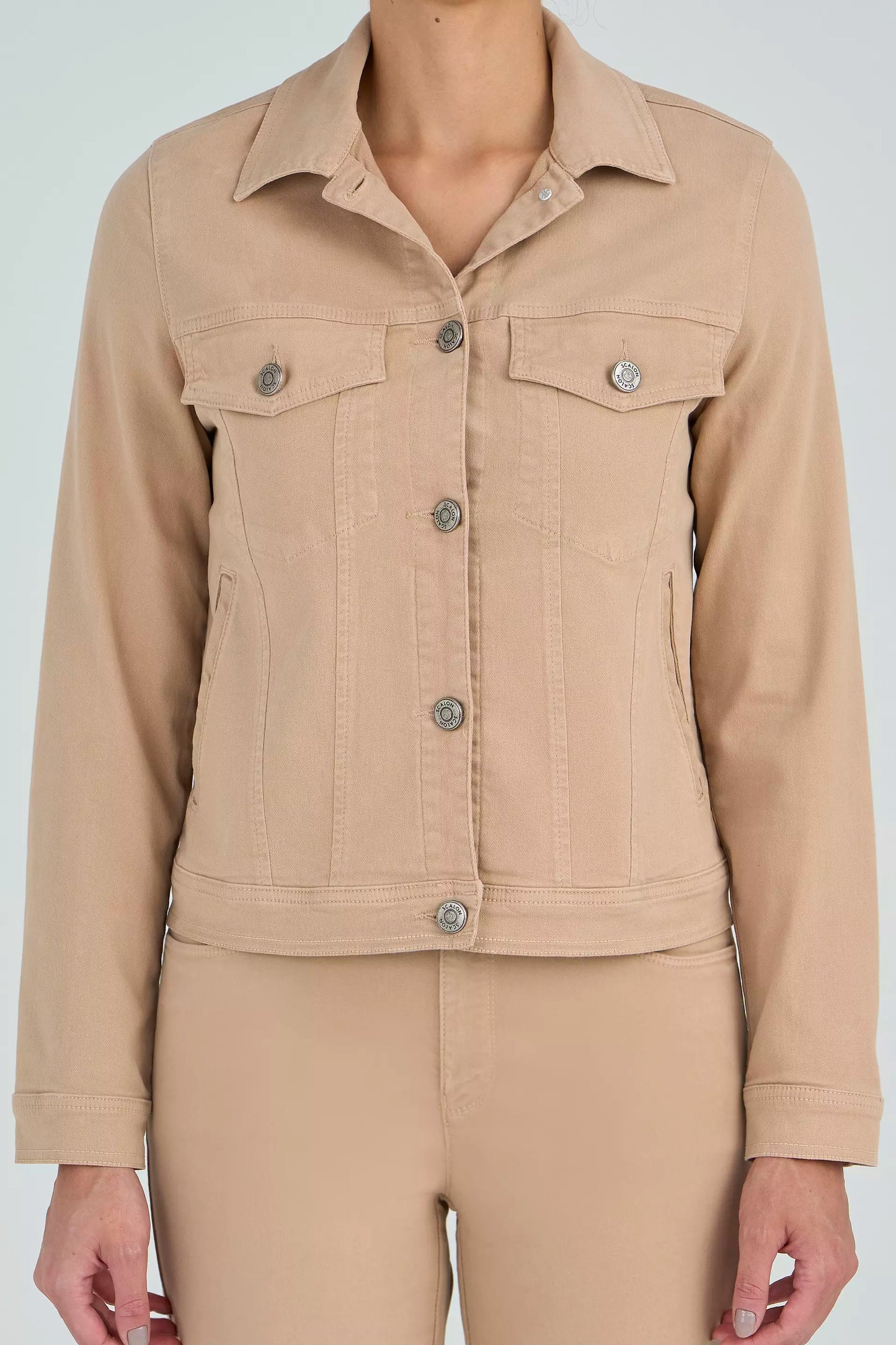 jaqueta malha color manga longa tradicional com bolsos