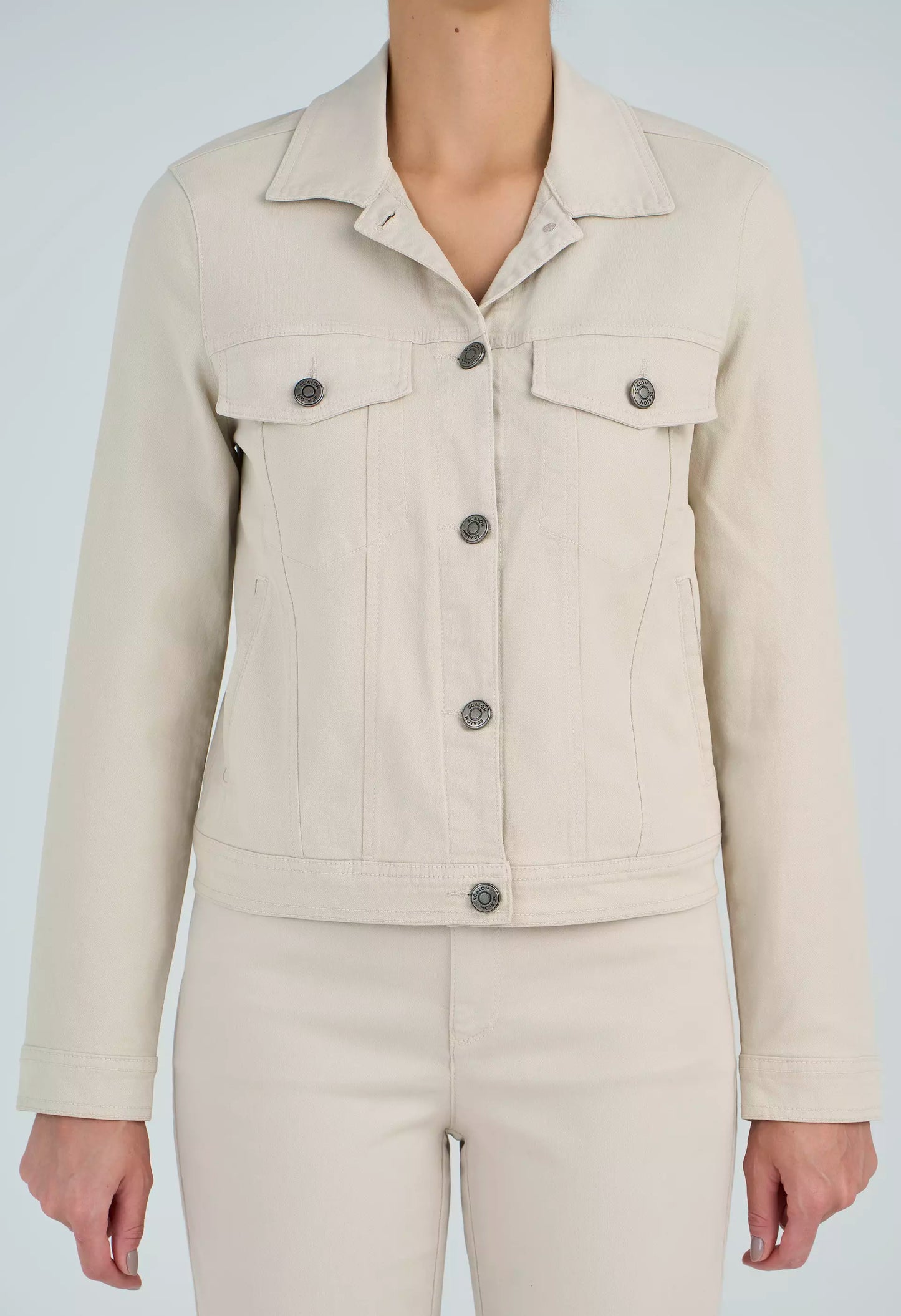 jaqueta malha color manga longa tradicional com bolsos