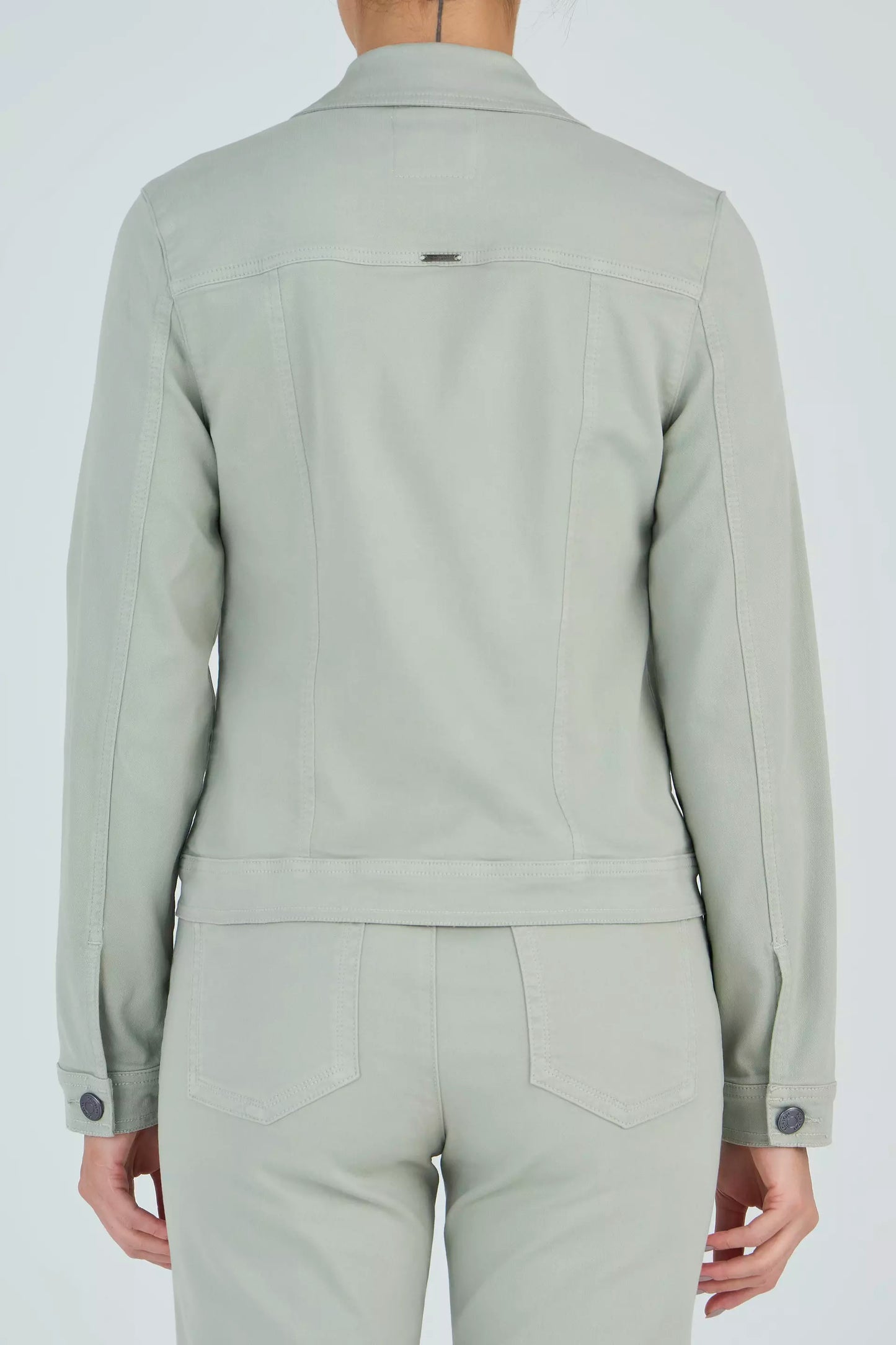 jaqueta malha color manga longa tradicional com bolsos