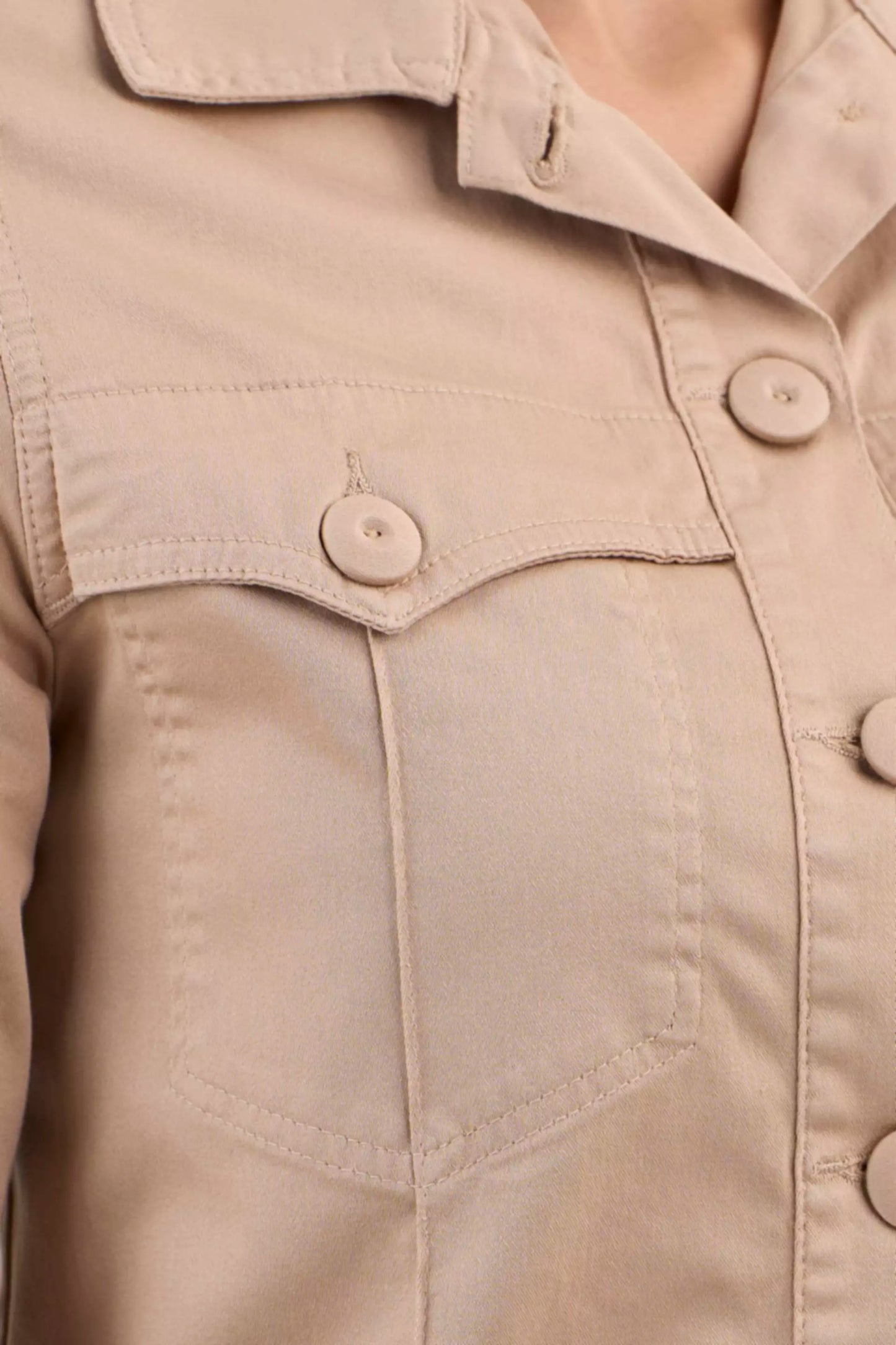 jaqueta sarja manga 3/4 com nervuras