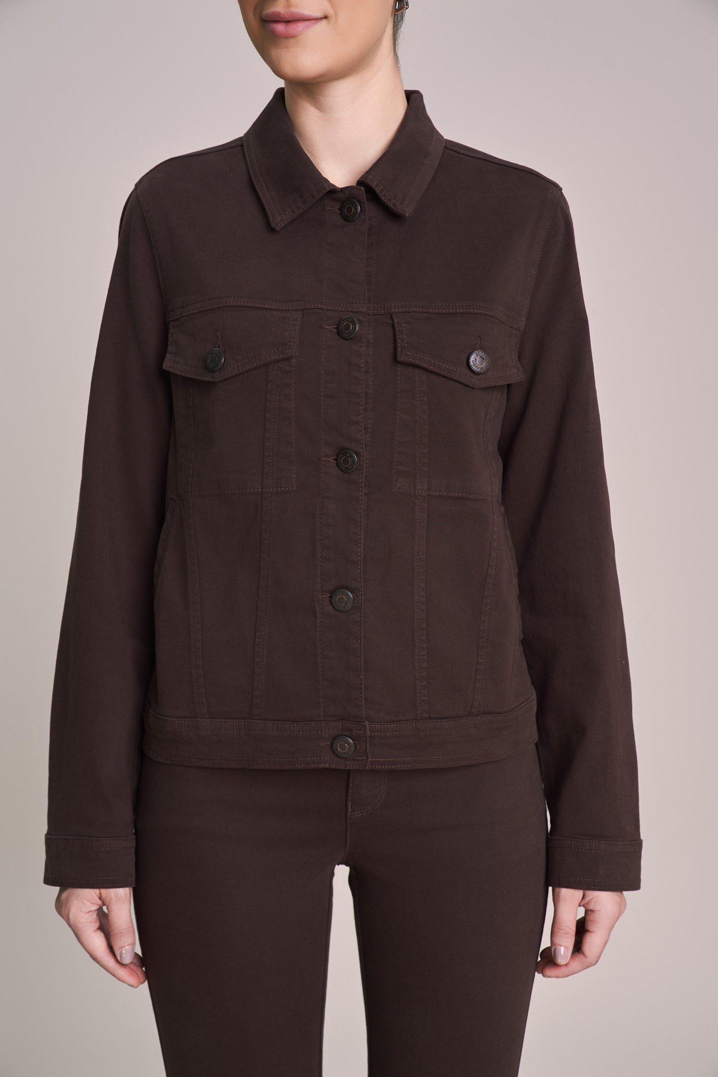 jaqueta malha color manga longa tradicional com bolsos