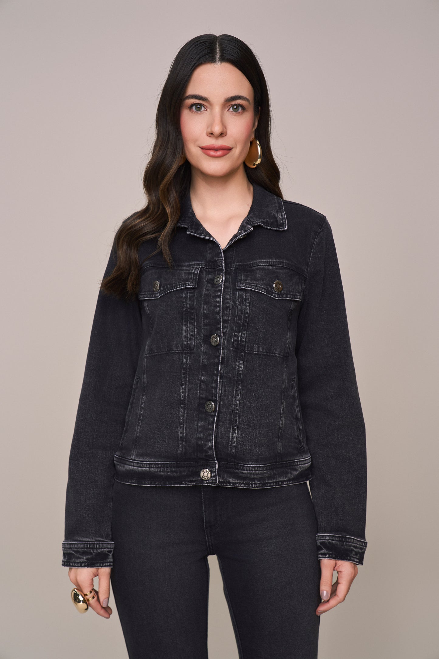 jaqueta jeans black manga longa tradicional