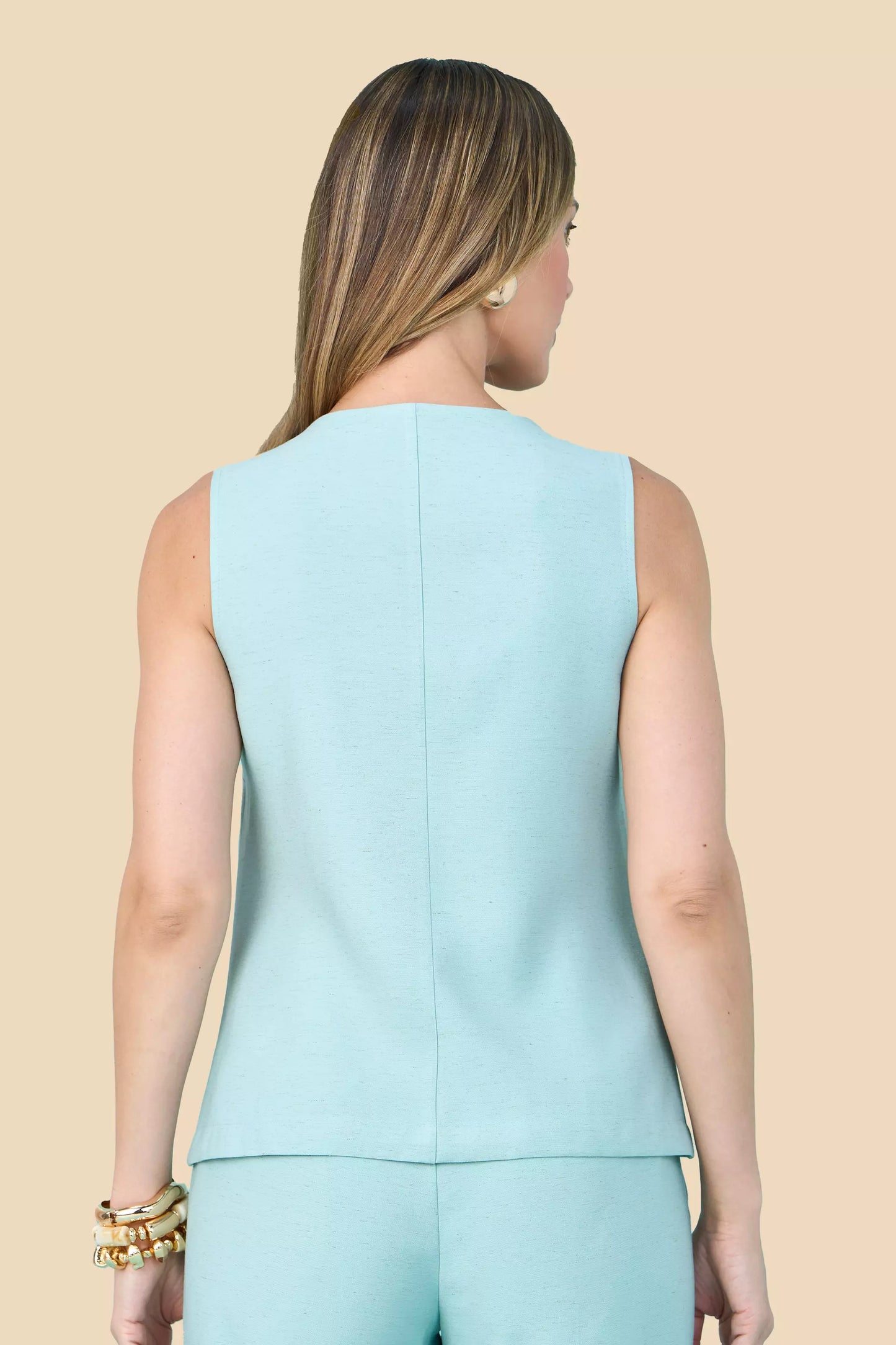 colete viscose com lapelas