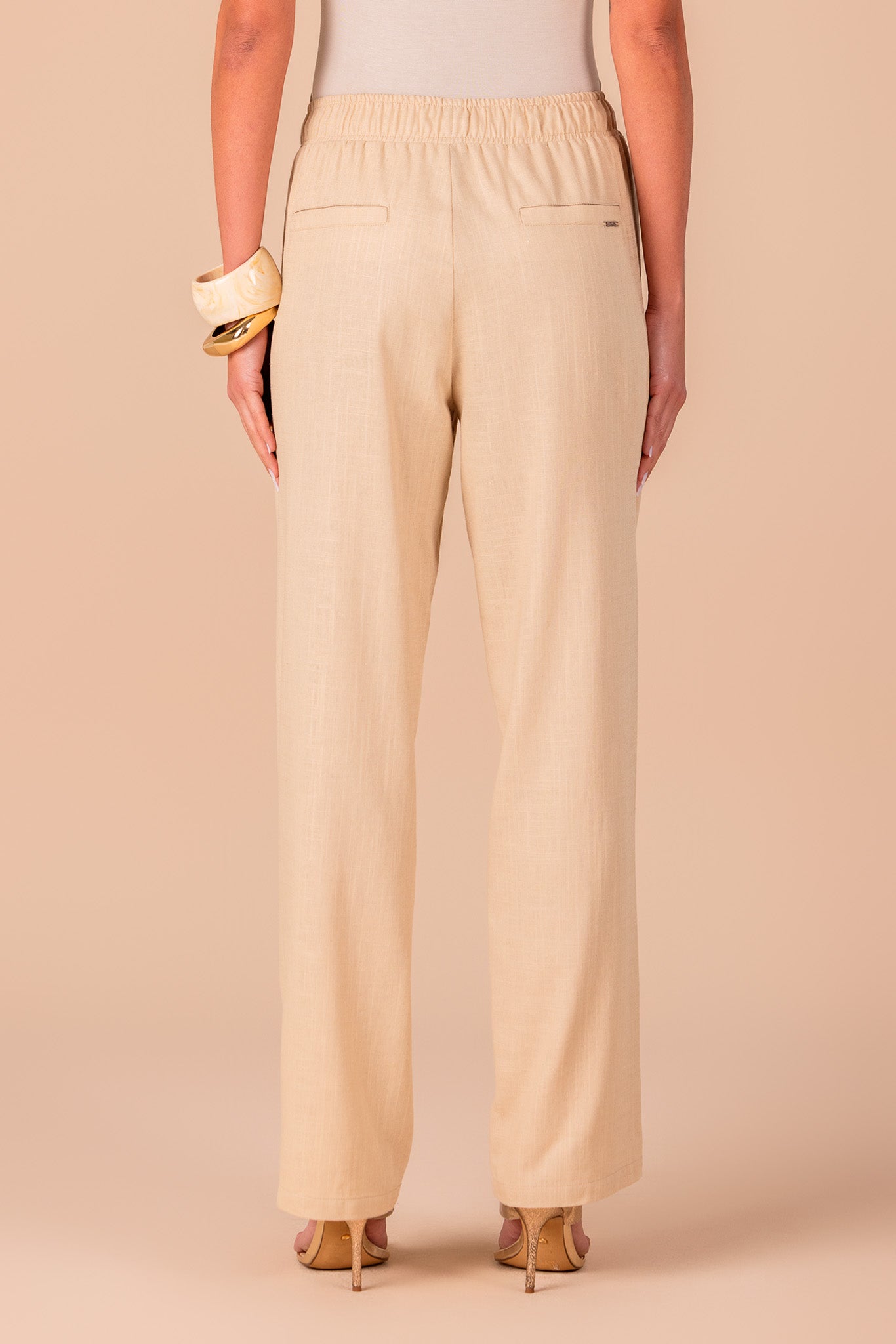 conjunto viscose camisa manga curta e calça reta cós de elástico