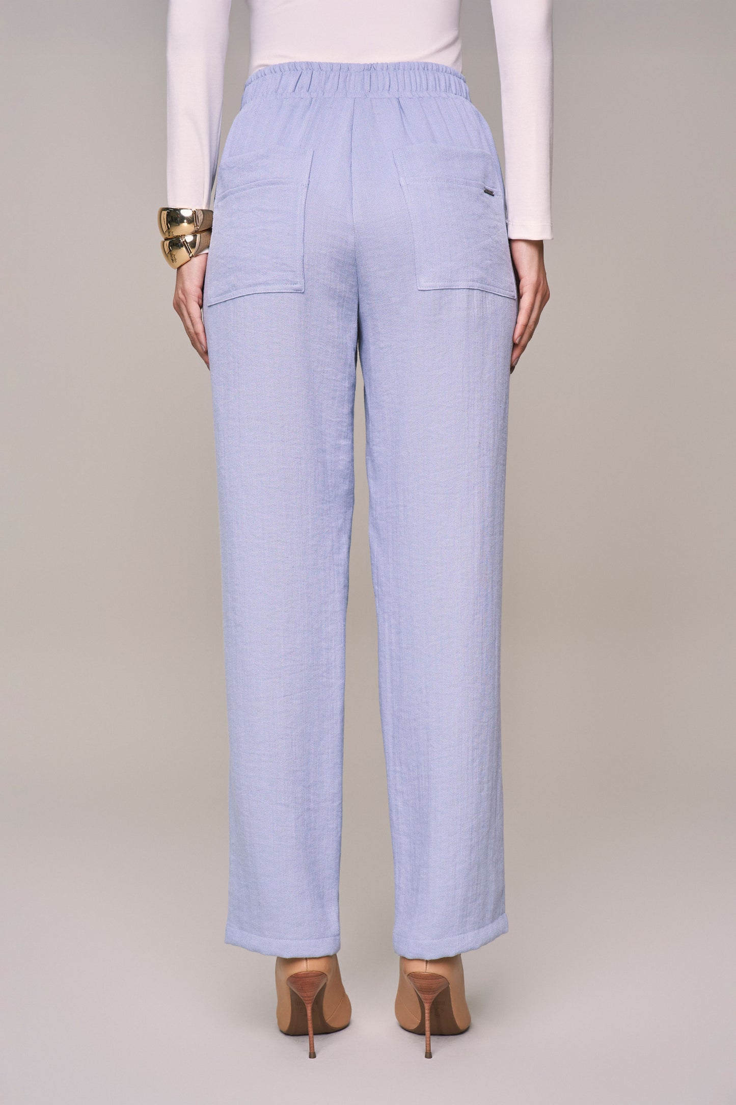 conjunto viscose blusa manga 3/4 e calça reta com intermediária