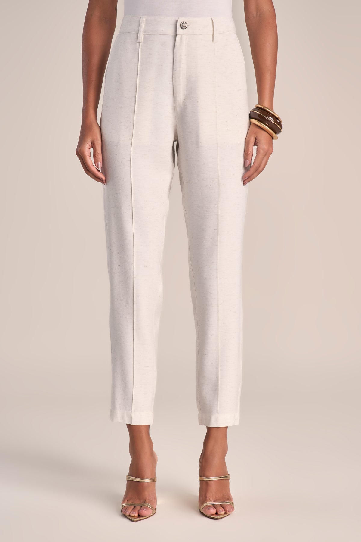 Conjunto Viscose Blusa sem Manga e Calça Mom Alfaiataria