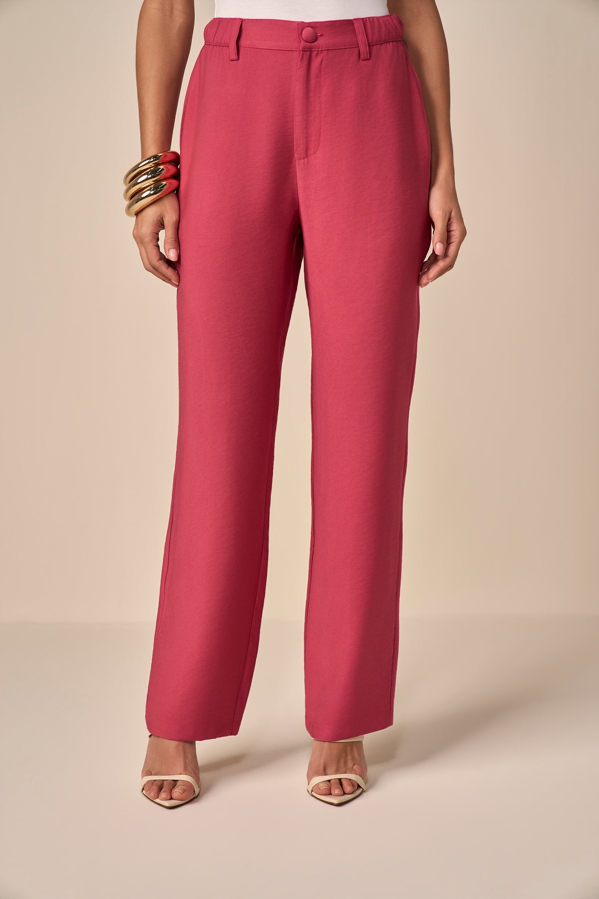 conjunto viscose blusa manga curta com martingale e calça reta com elástico
